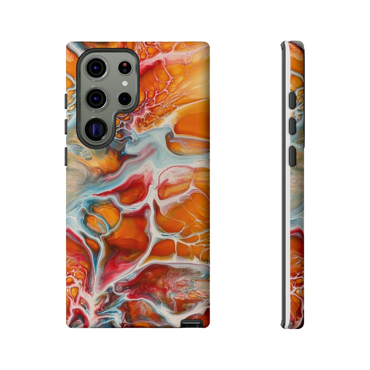 Phone Case - Abstract Orange Lightning Art for Orange Creamsicle Lovers