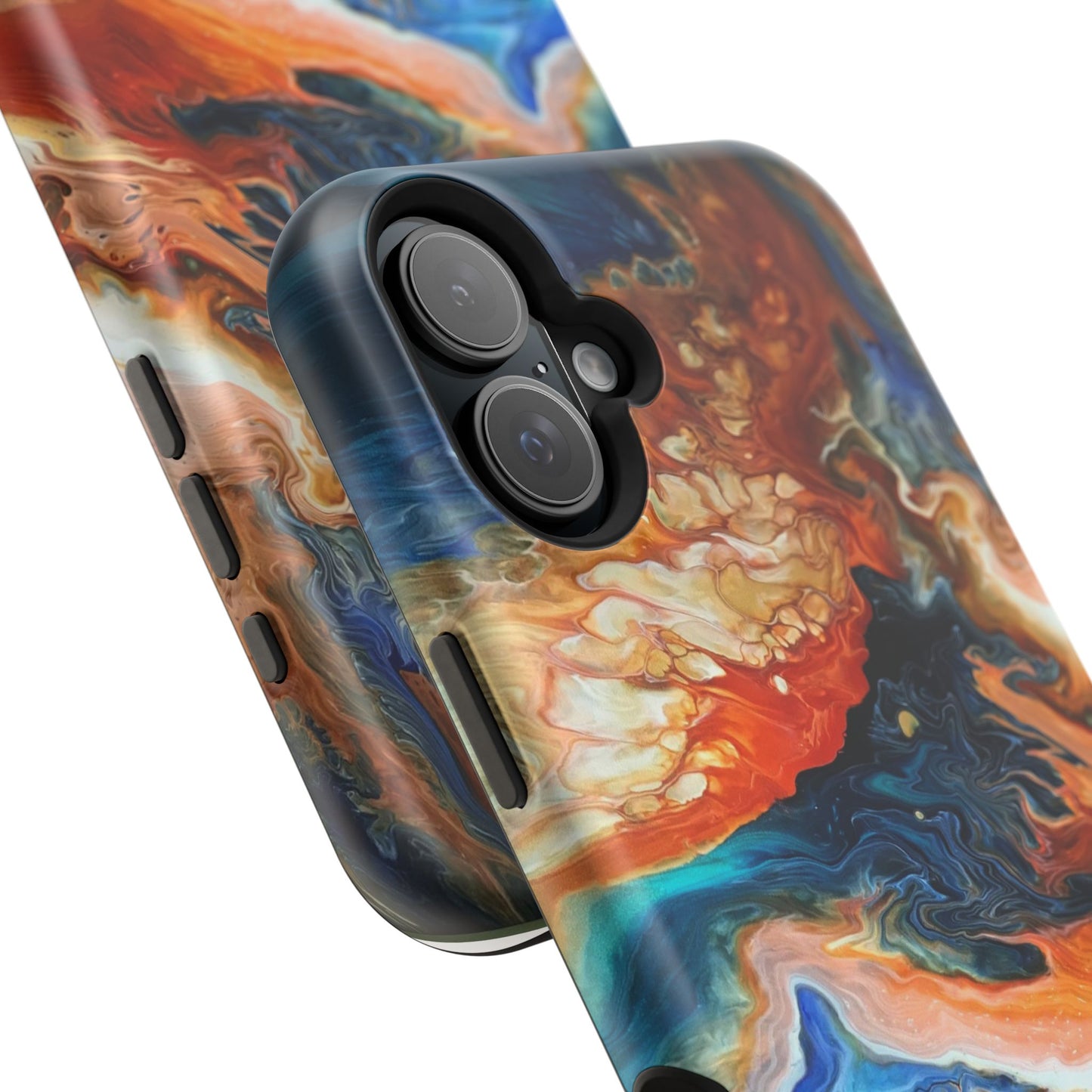 Phone Case - Southwest Vibes Abstract Art Orange and Blue Clouds iPhone 16 15 14 13