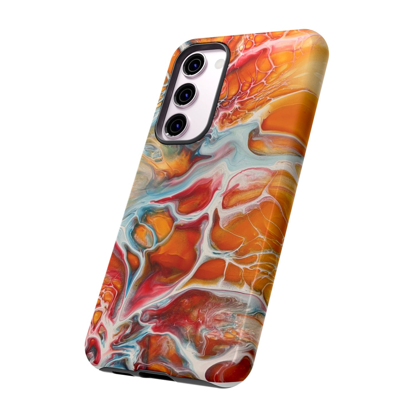 Phone Case - Abstract Orange Lightning Art for Orange Creamsicle Lovers