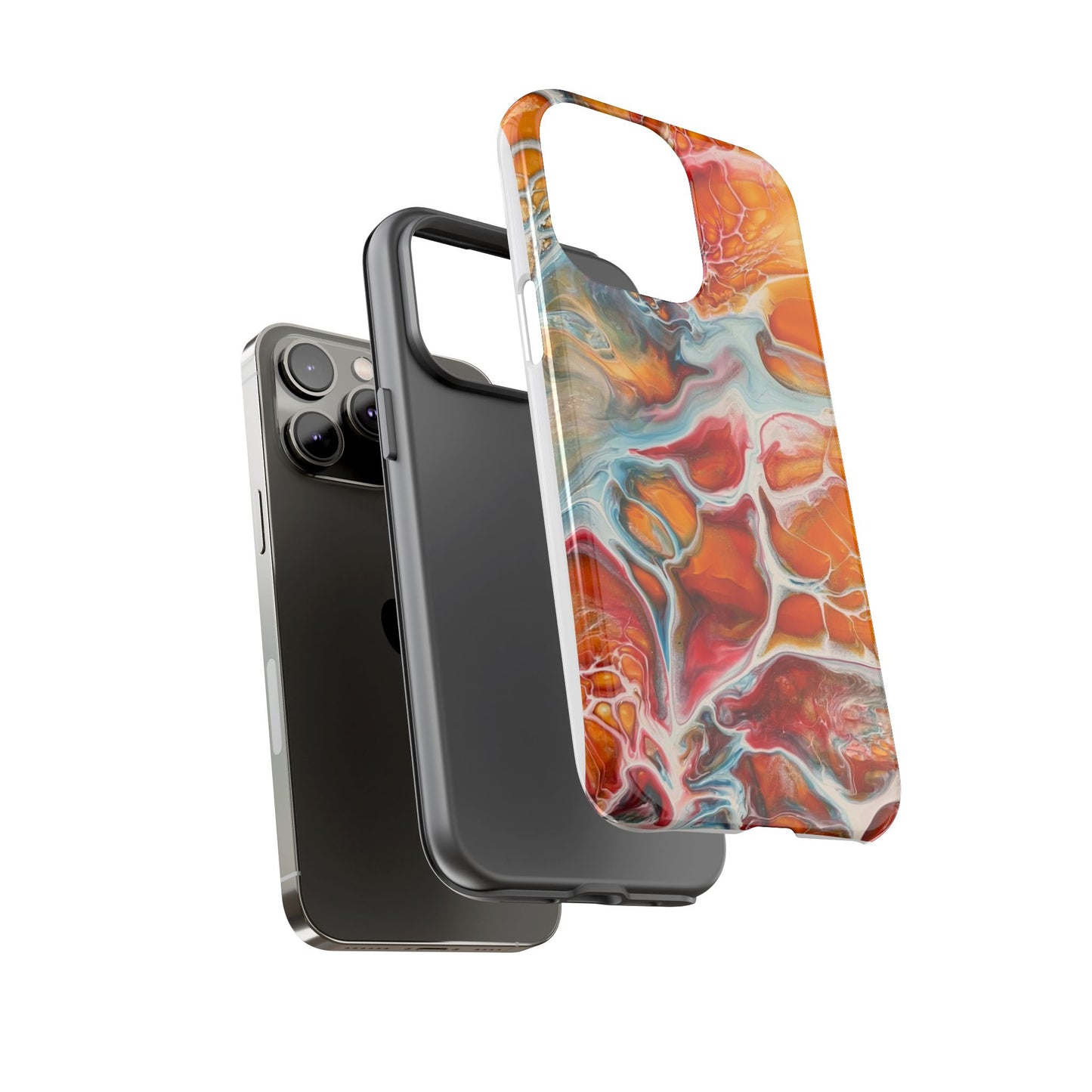 Phone Case - Abstract Orange Lightning Art for Orange Creamsicle Lovers