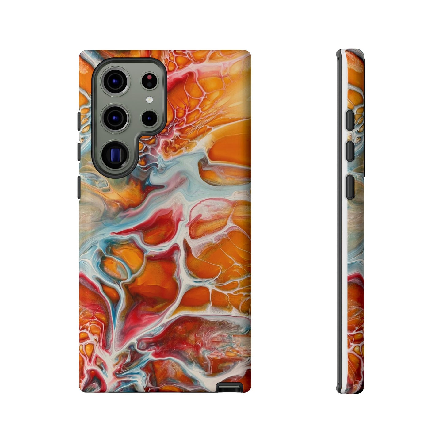 Phone Case - Abstract Orange Lightning Art for Orange Creamsicle Lovers