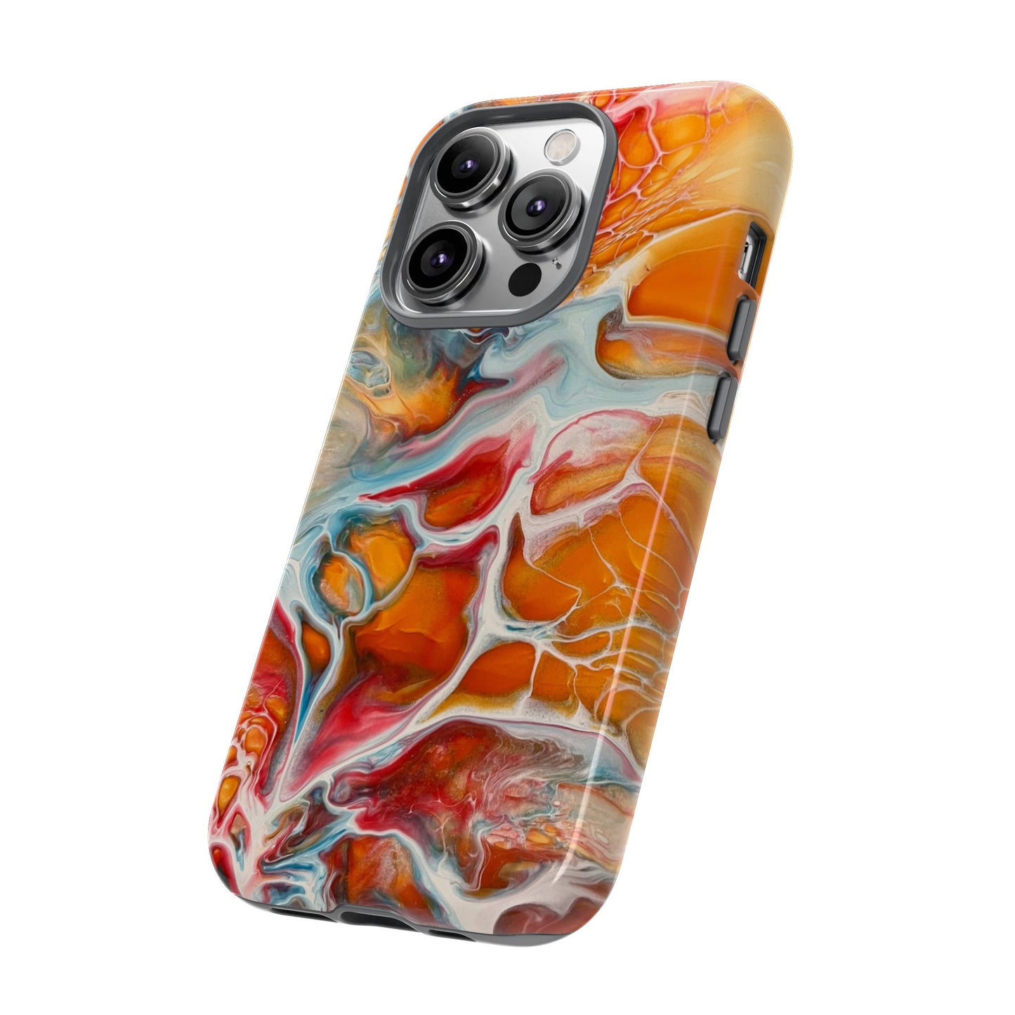 Phone Case - Abstract Orange Lightning Art for Orange Creamsicle Lovers