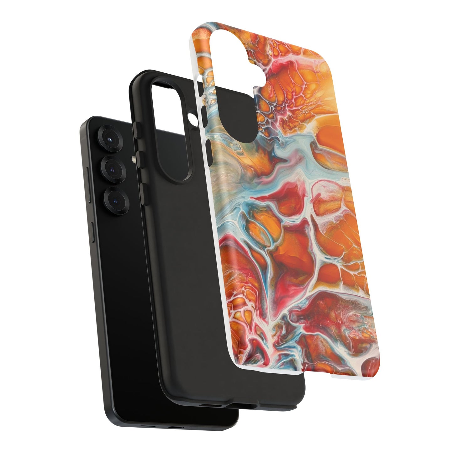 Phone Case - Abstract Orange Lightning Art for Orange Creamsicle Lovers