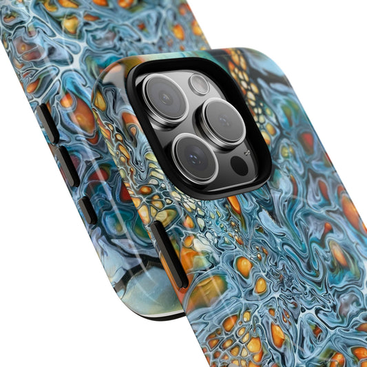 Blue and Orange Artistic Tough Magnetic Case - Iphone 14 15 16 17