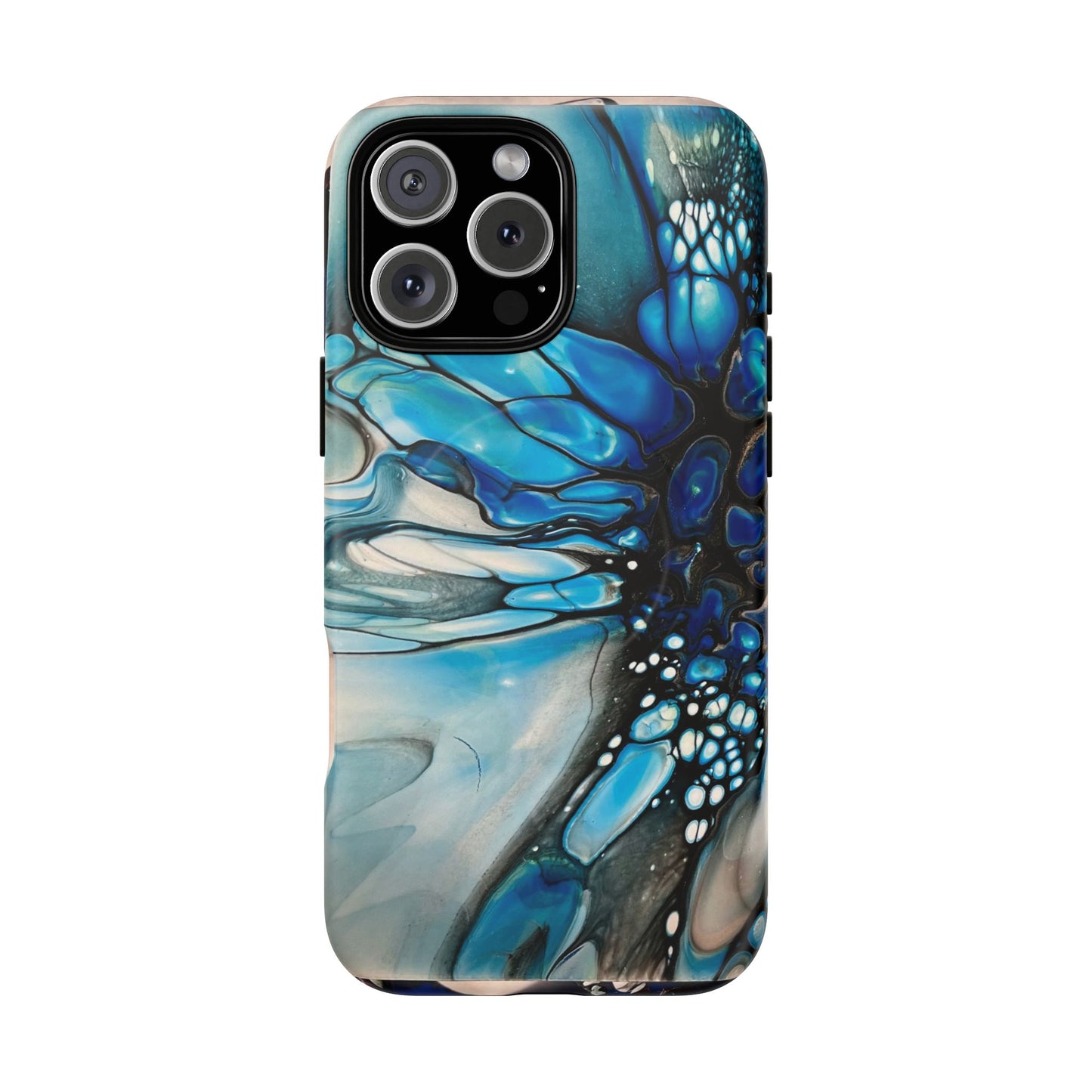 Blue Flower Abstract Art Tough Magnetic Phone Case | Stylish Tech Accessory, Durable Phone Cover, Gift for Tech Lovers, Unique Phone Case, Holiday Gift