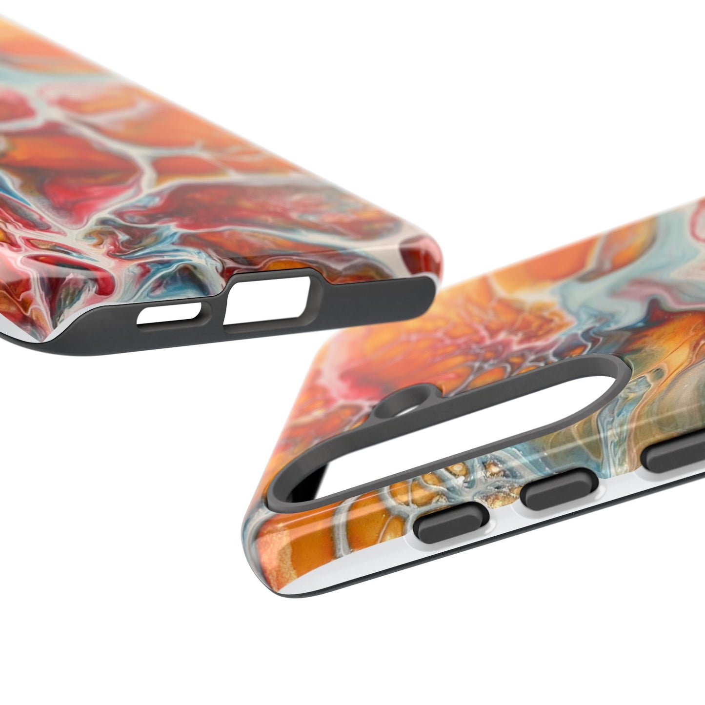 Phone Case - Abstract Orange Lightning Art for Orange Creamsicle Lovers