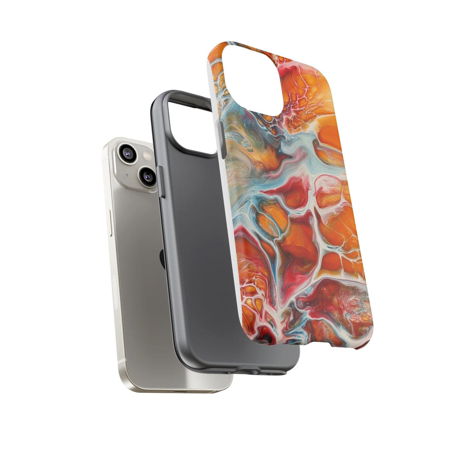 Phone Case - Abstract Orange Lightning Art for Orange Creamsicle Lovers