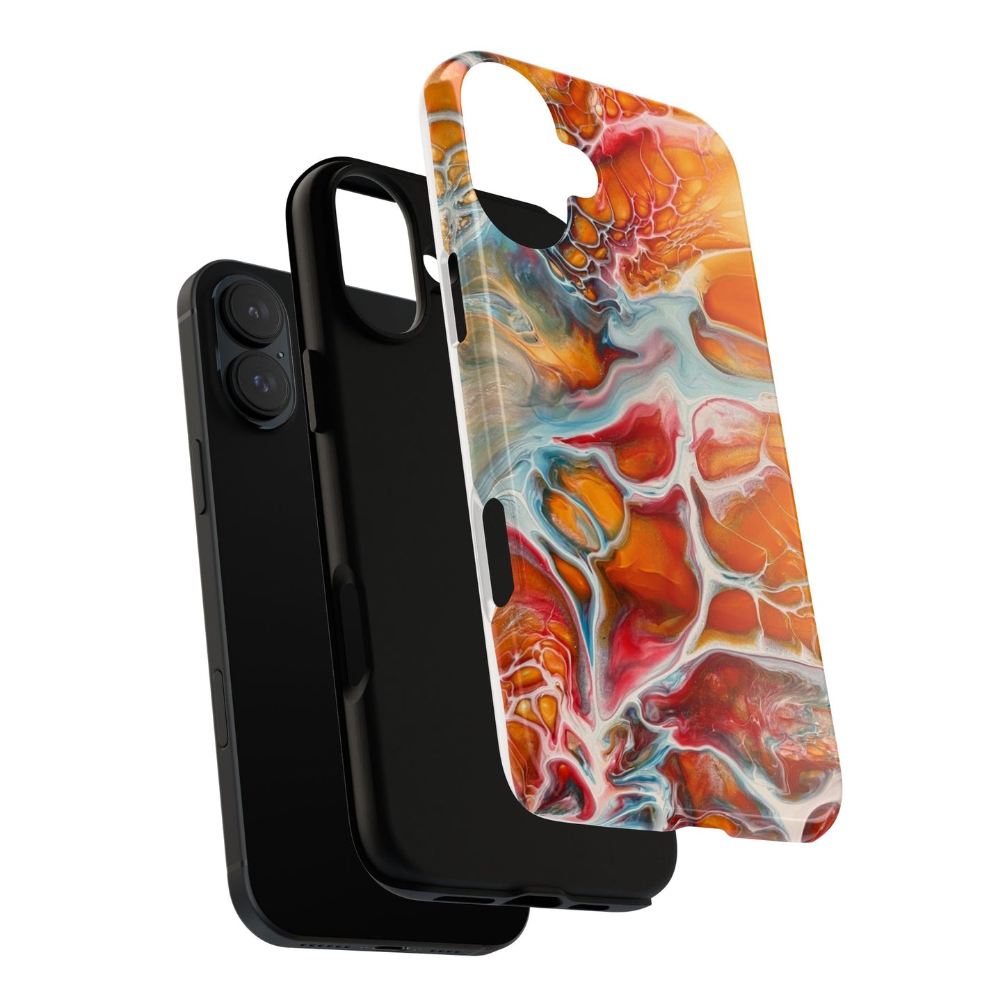 Phone Case - Abstract Orange Lightning Art for Orange Creamsicle Lovers