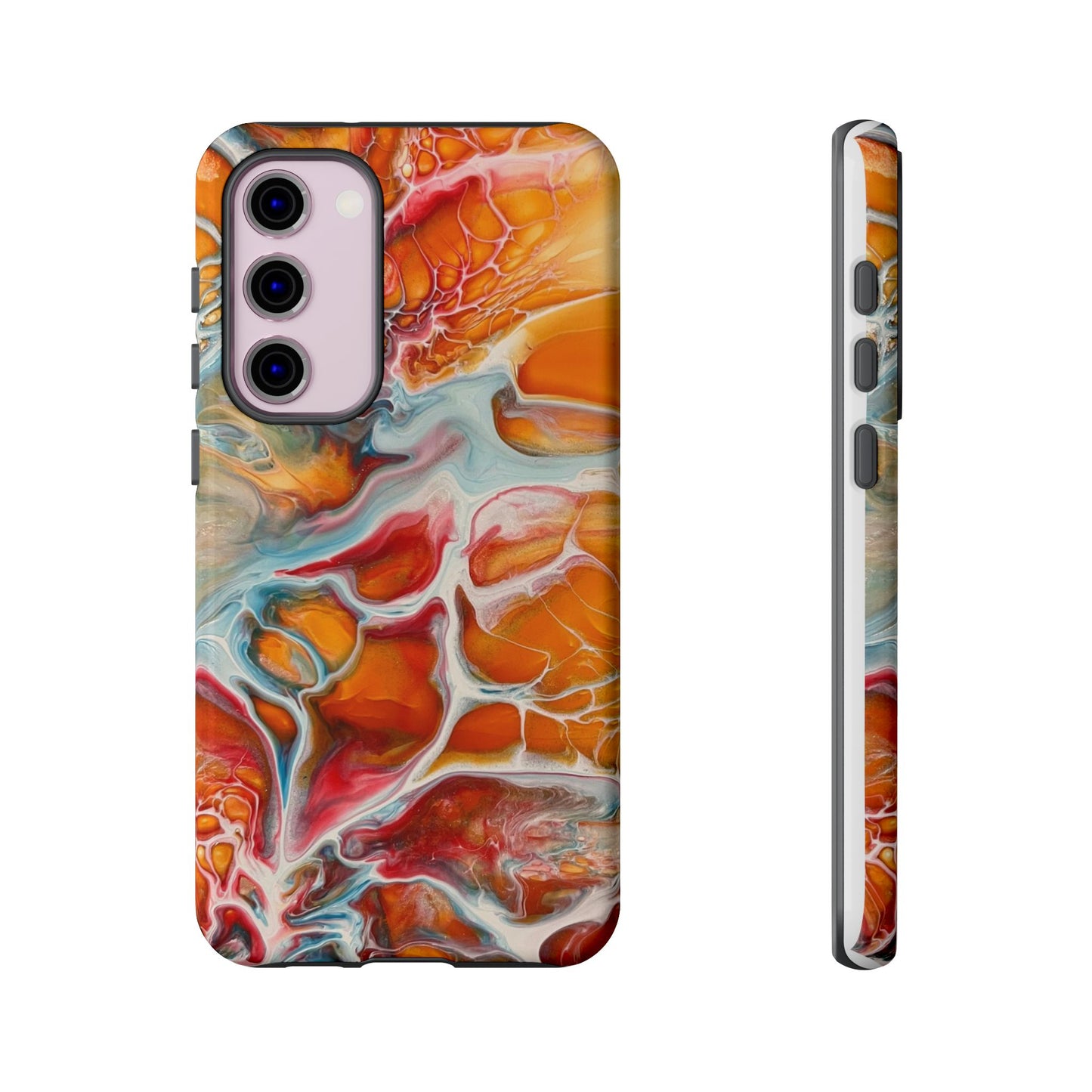 Phone Case - Abstract Orange Lightning Art for Orange Creamsicle Lovers