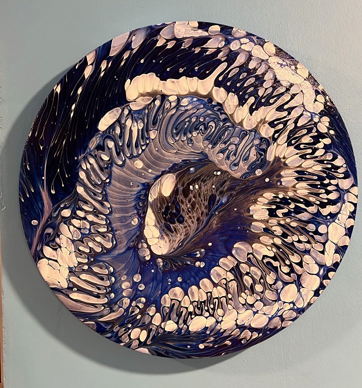 14 inch Blue Round - A Fish in Water
