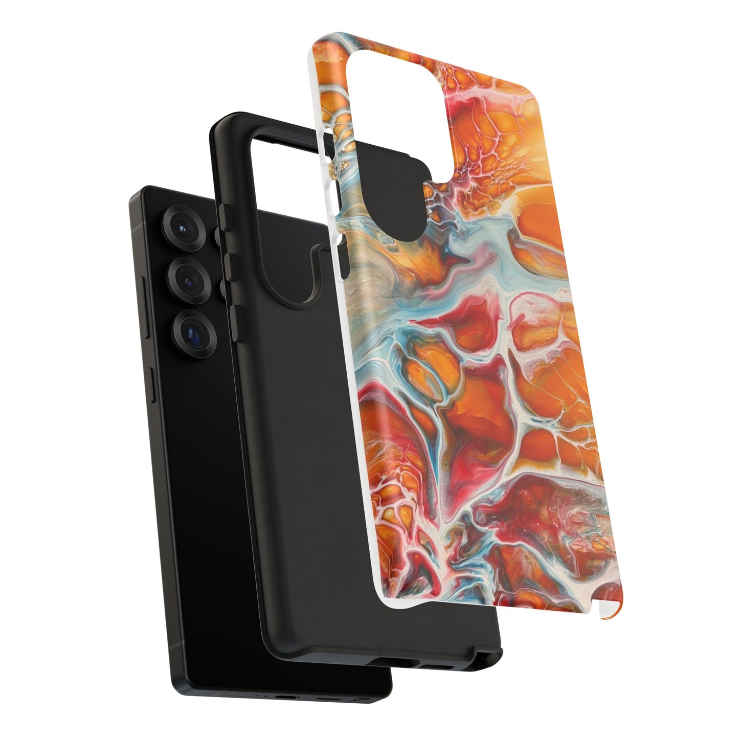 Phone Case - Abstract Orange Lightning Art for Orange Creamsicle Lovers