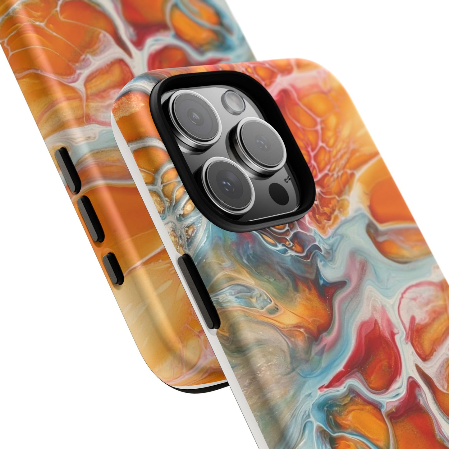 Phone Case - Abstract Orange Lightning Art for Orange Creamsicle Lovers