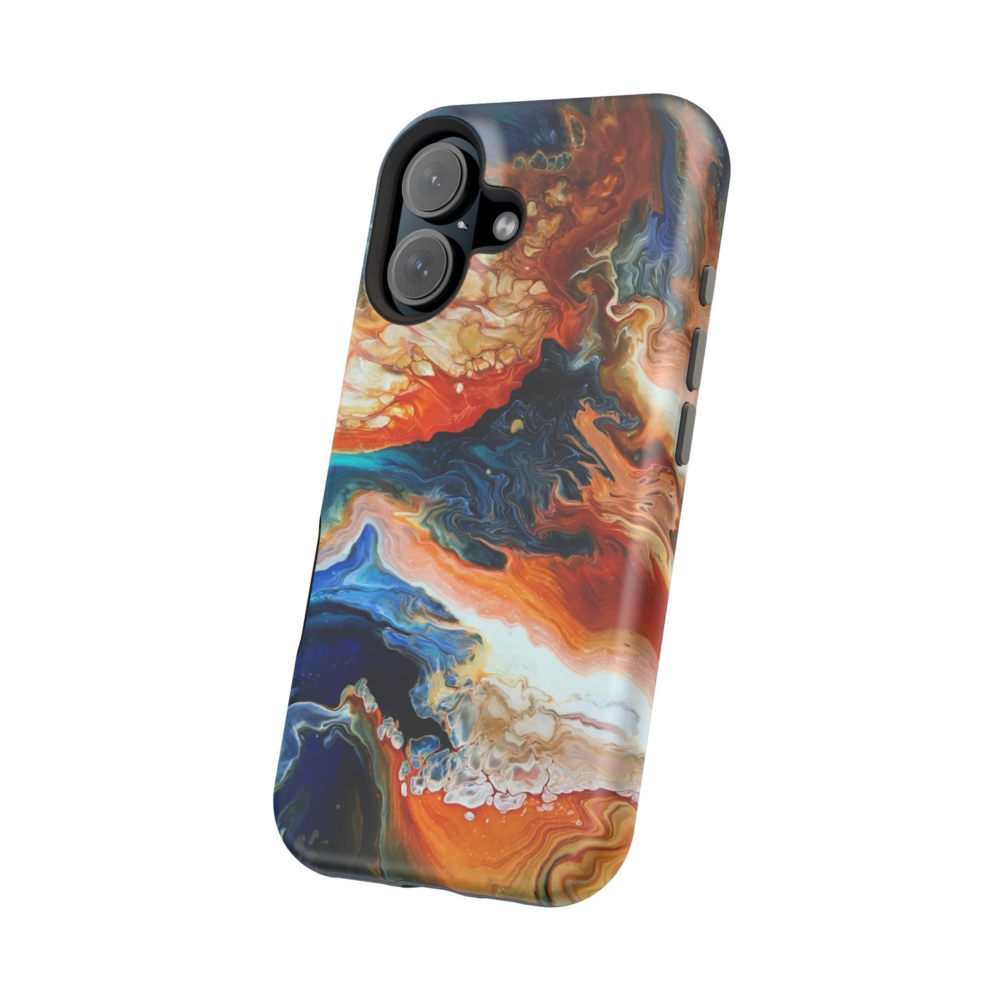 Phone Case - Southwest Vibes Abstract Art Orange and Blue Clouds iPhone 16 15 14 13