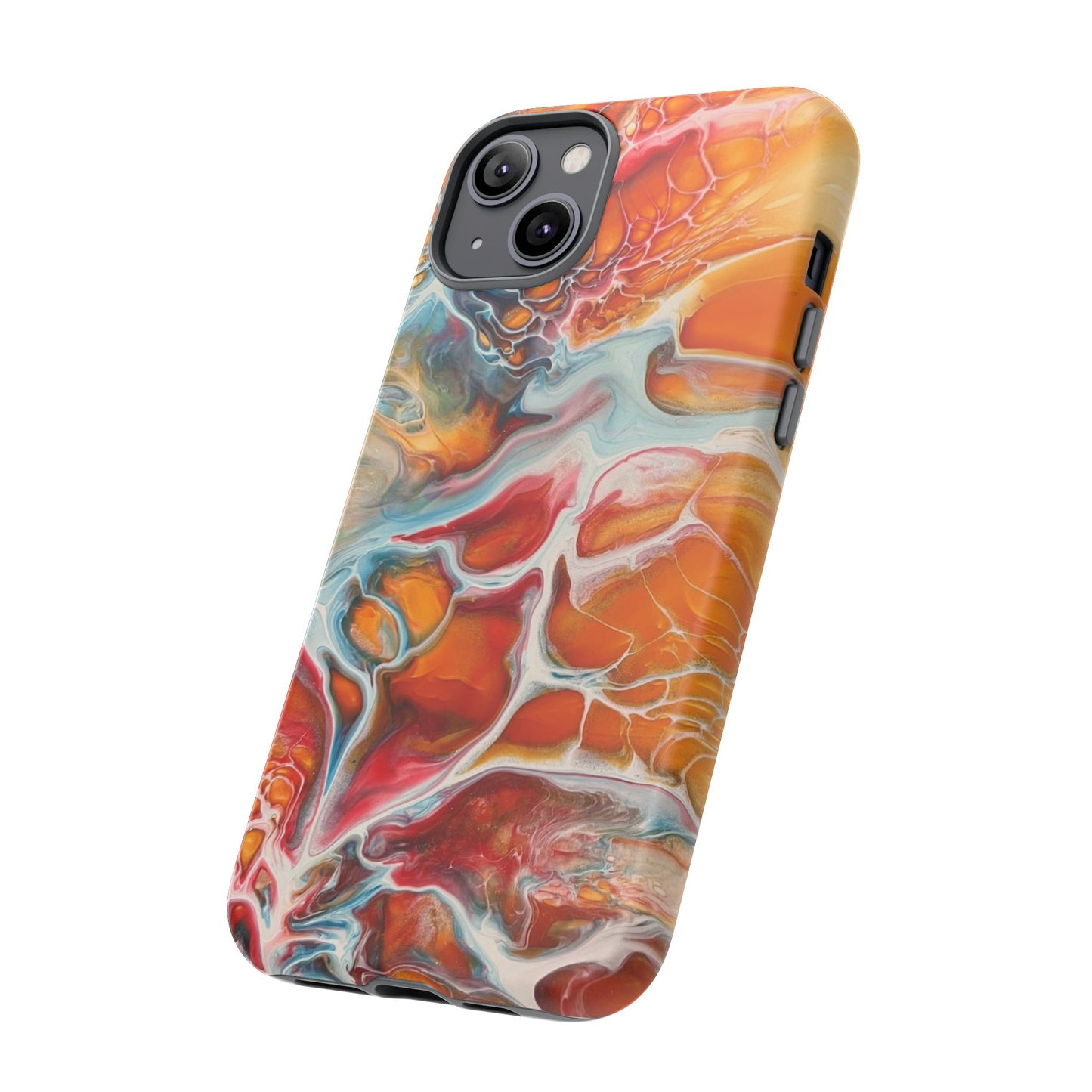 Phone Case - Abstract Orange Lightning Art for Orange Creamsicle Lovers