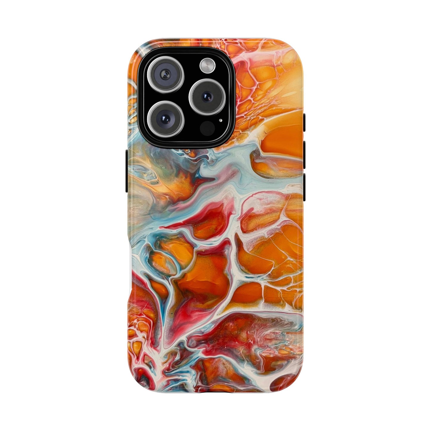 Phone Case - Abstract Orange Lightning Art for Orange Creamsicle Lovers