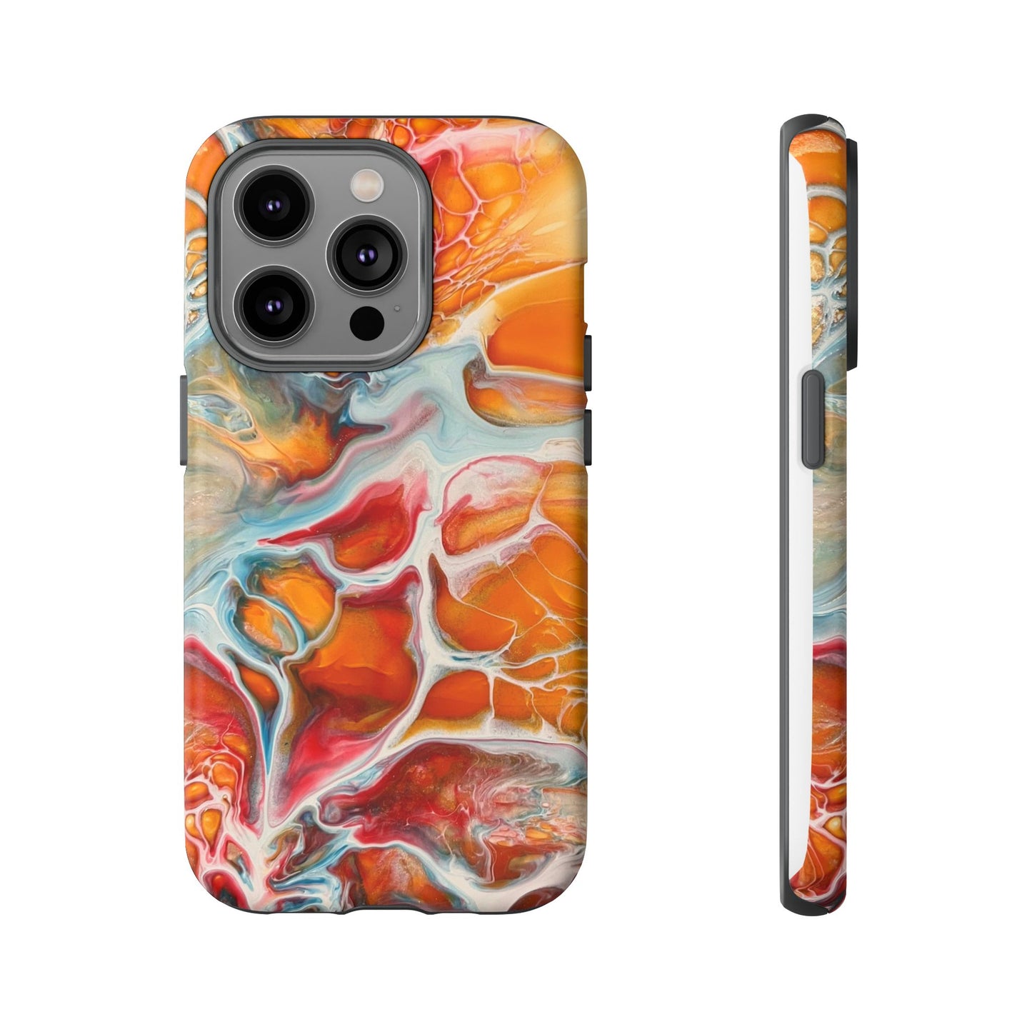 Phone Case - Abstract Orange Lightning Art for Orange Creamsicle Lovers