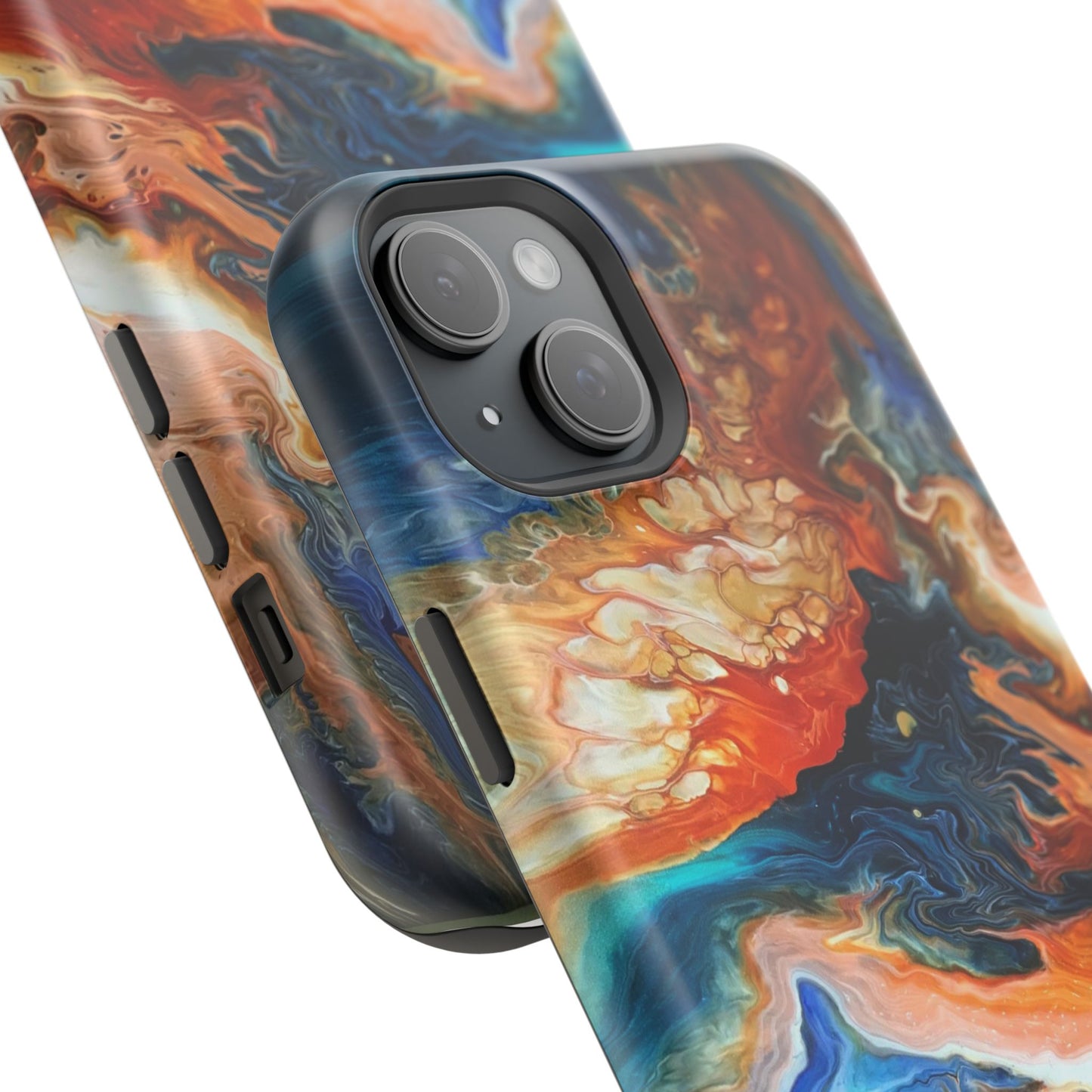 Phone Case - Southwest Vibes Abstract Art Orange and Blue Clouds iPhone 16 15 14 13