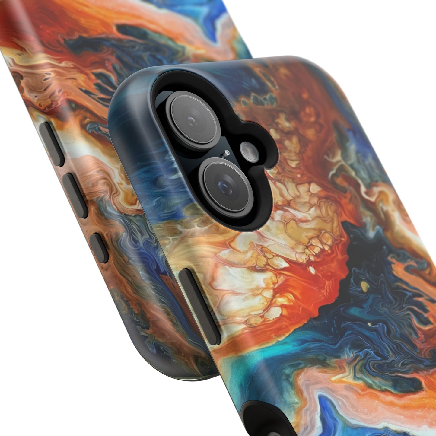 Phone Case - Southwest Vibes Abstract Art Orange and Blue Clouds iPhone 16 15 14 13