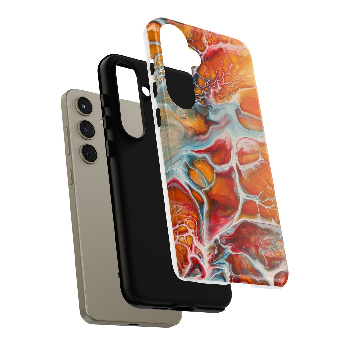 Phone Case - Abstract Orange Lightning Art for Orange Creamsicle Lovers