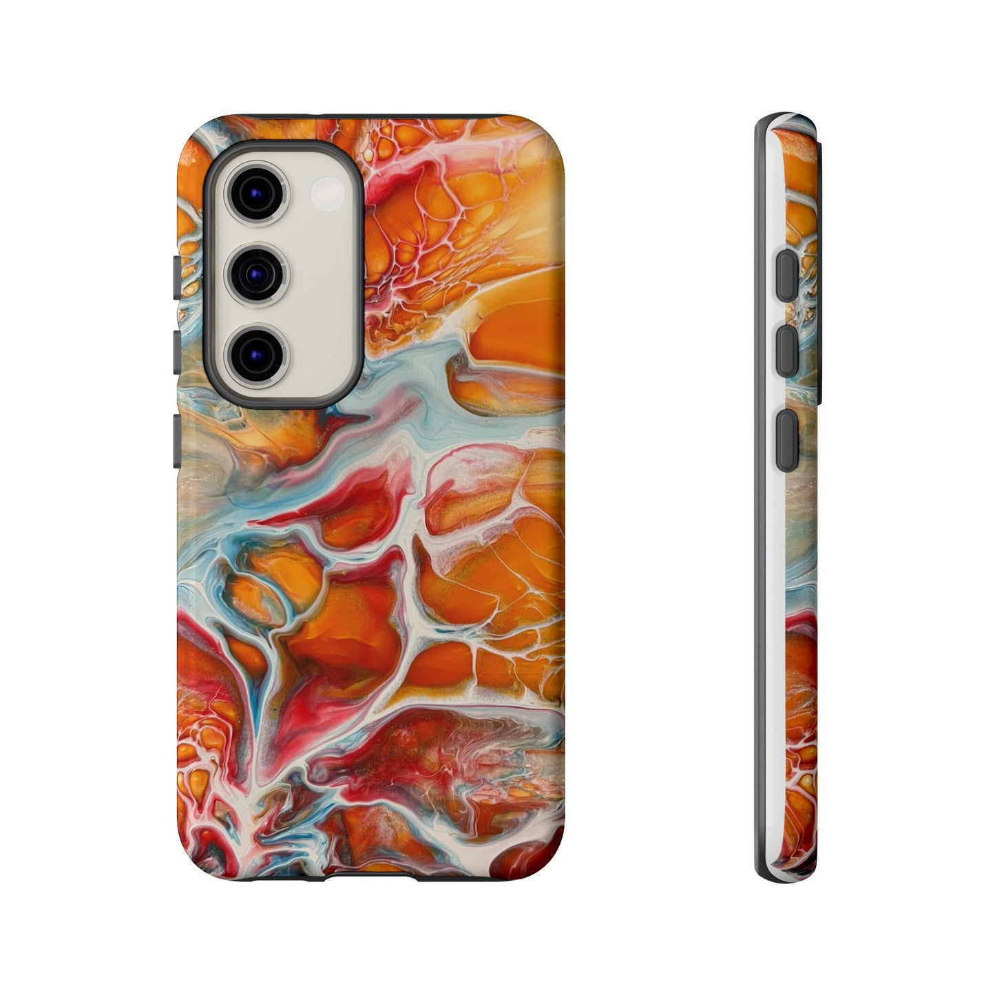 Phone Case - Abstract Orange Lightning Art for Orange Creamsicle Lovers