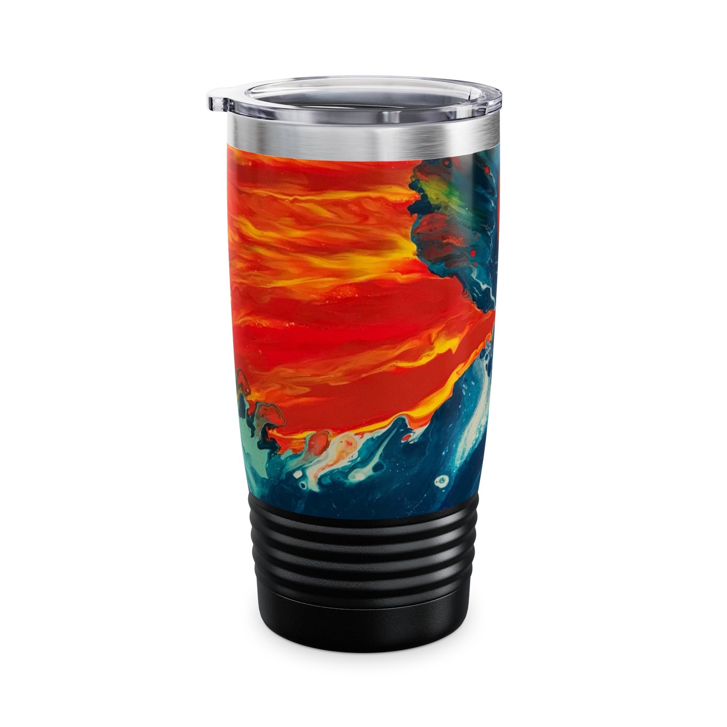 Ocean Wave with Orange Sky Ringneck Tumbler, 20oz
