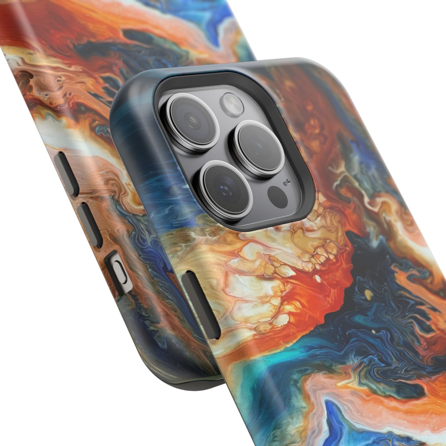 Phone Case - Southwest Vibes Abstract Art Orange and Blue Clouds iPhone 16 15 14 13