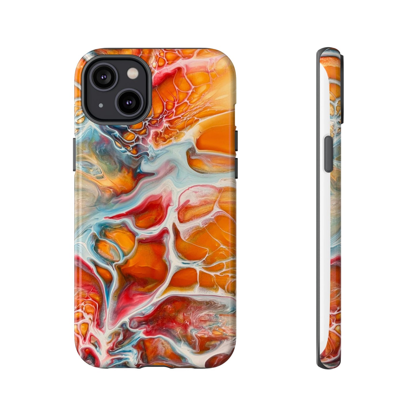 Phone Case - Abstract Orange Lightning Art for Orange Creamsicle Lovers