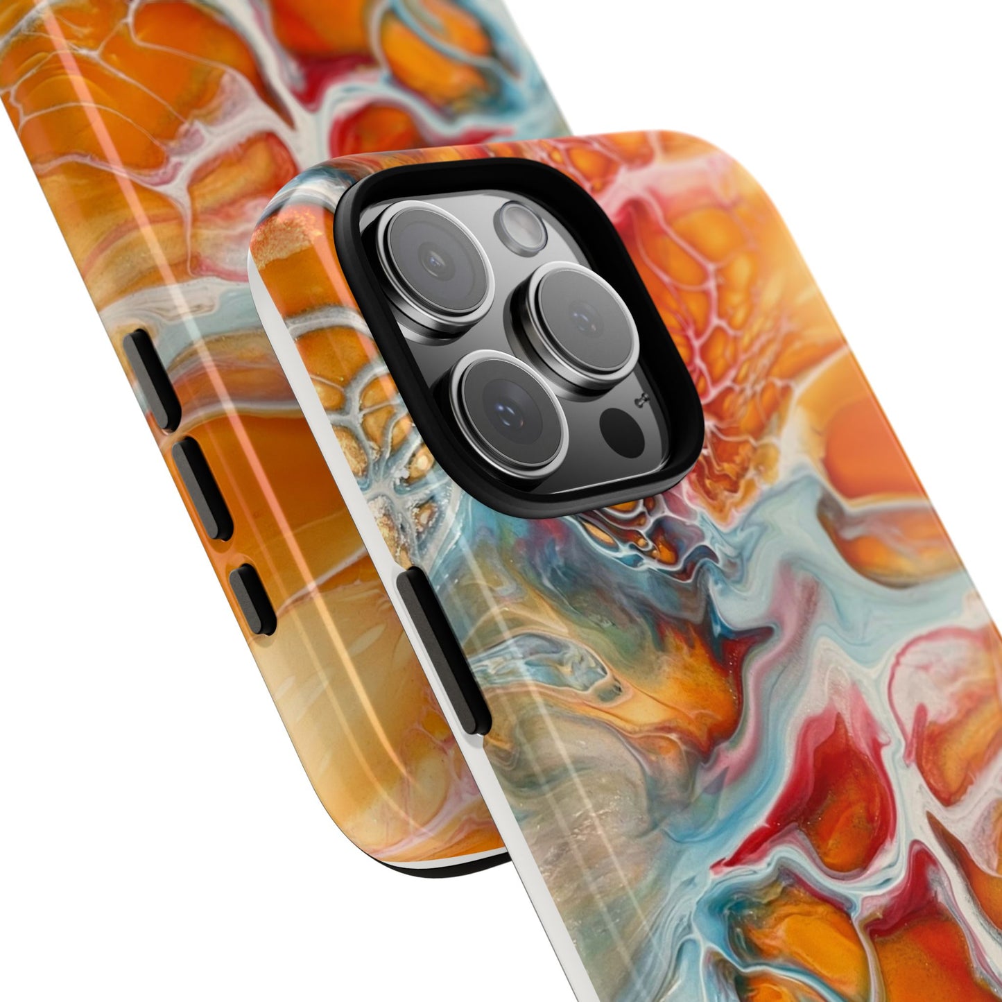 Phone Case - Abstract Orange Lightning Art for Orange Creamsicle Lovers