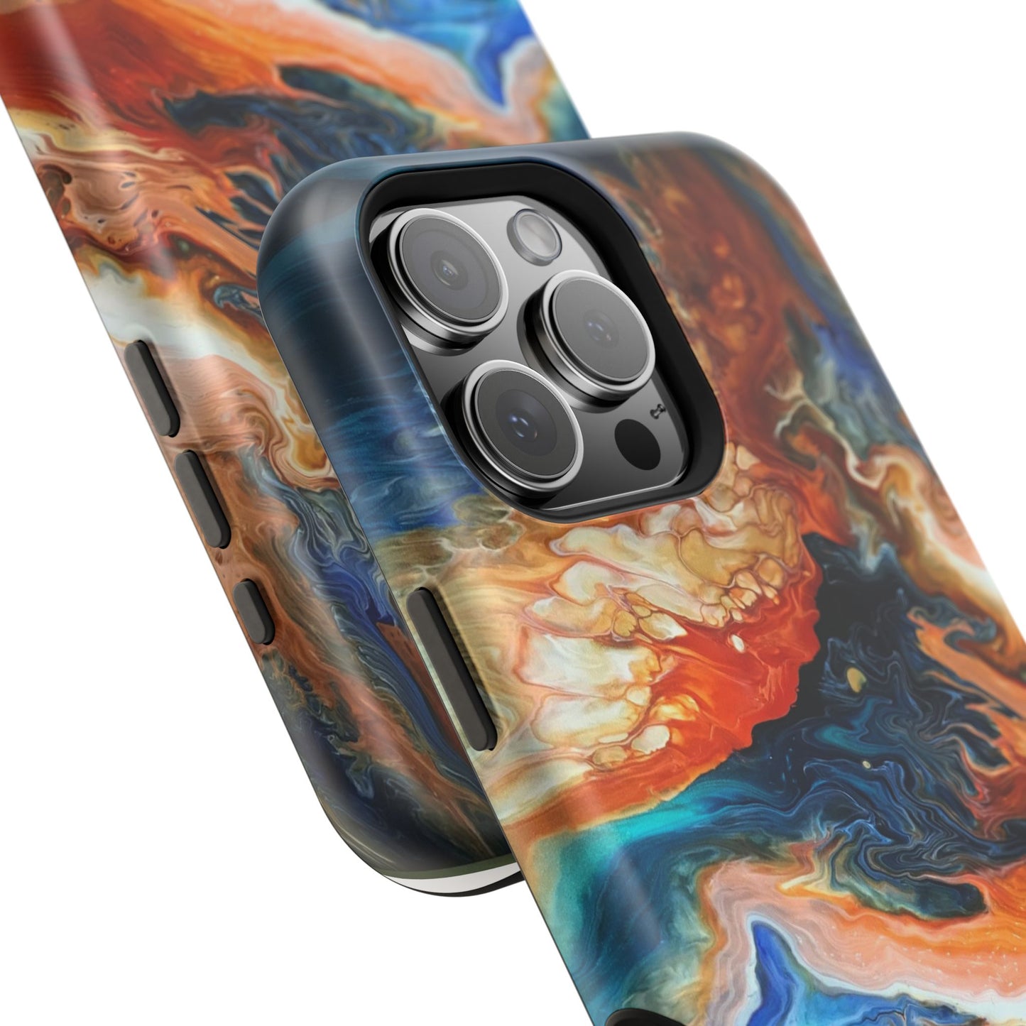 Phone Case - Southwest Vibes Abstract Art Orange and Blue Clouds iPhone 16 15 14 13
