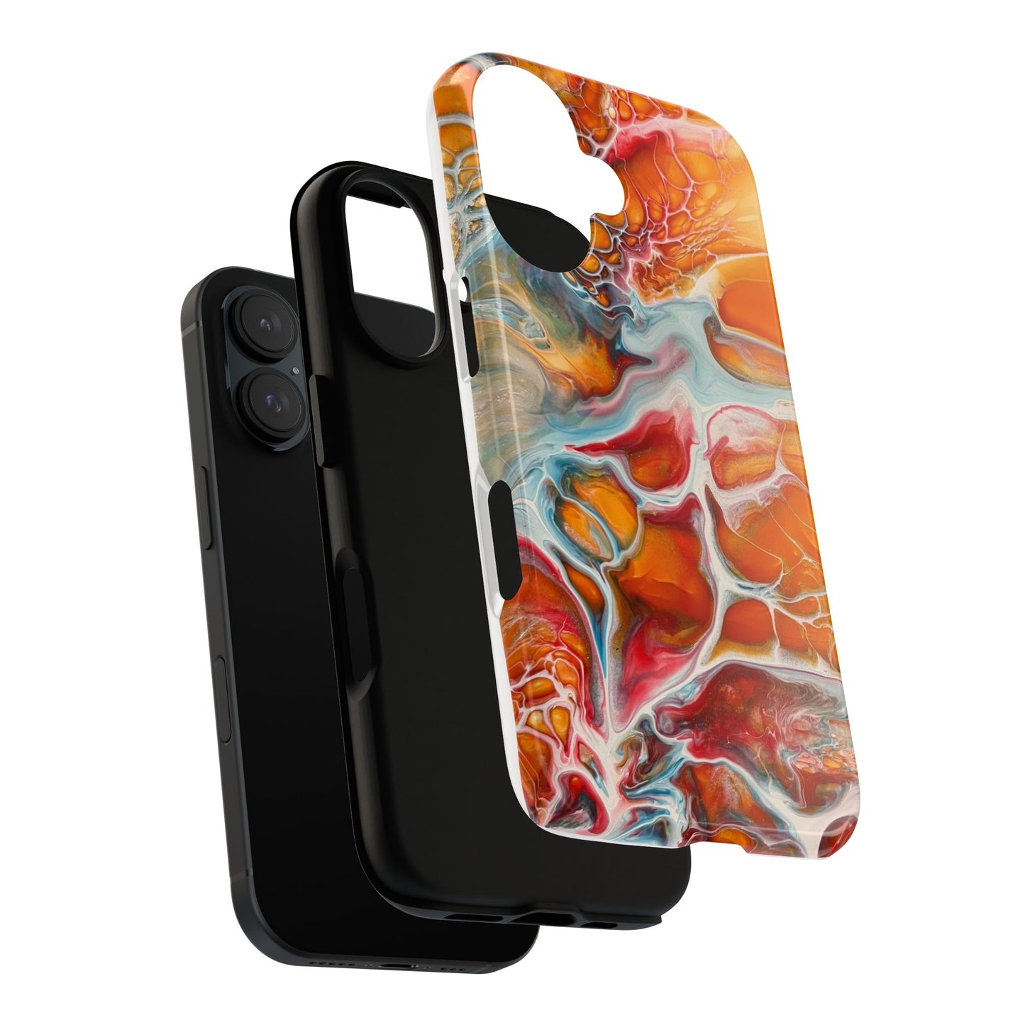 Phone Case - Abstract Orange Lightning Art for Orange Creamsicle Lovers