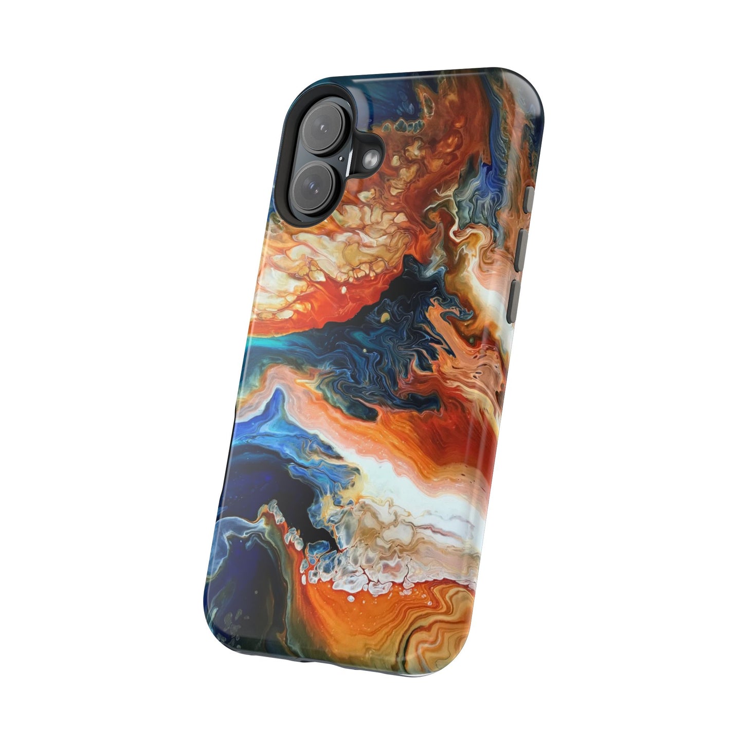Phone Case - Southwest Vibes Abstract Art Orange and Blue Clouds iPhone 16 15 14 13