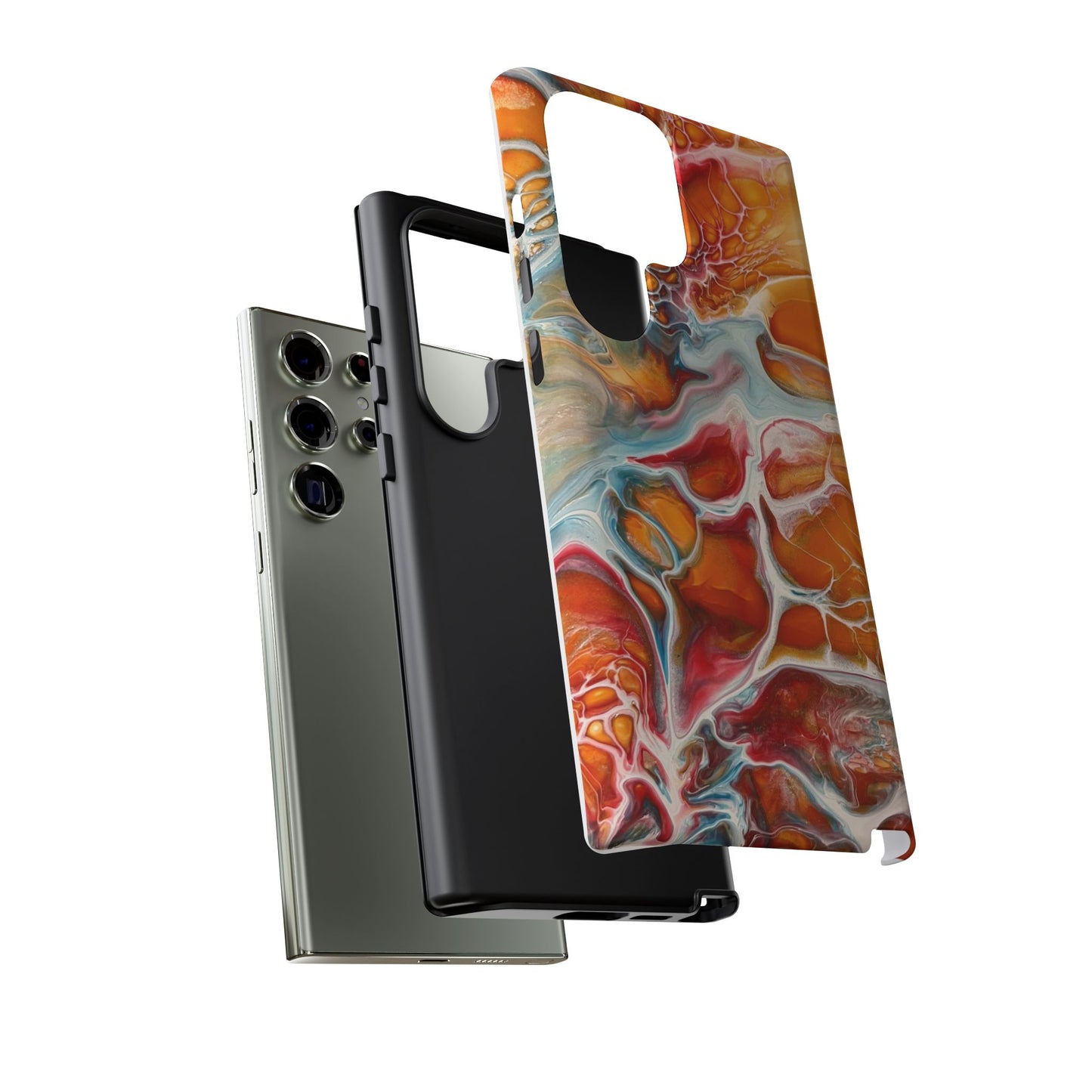 Phone Case - Abstract Orange Lightning Art for Orange Creamsicle Lovers