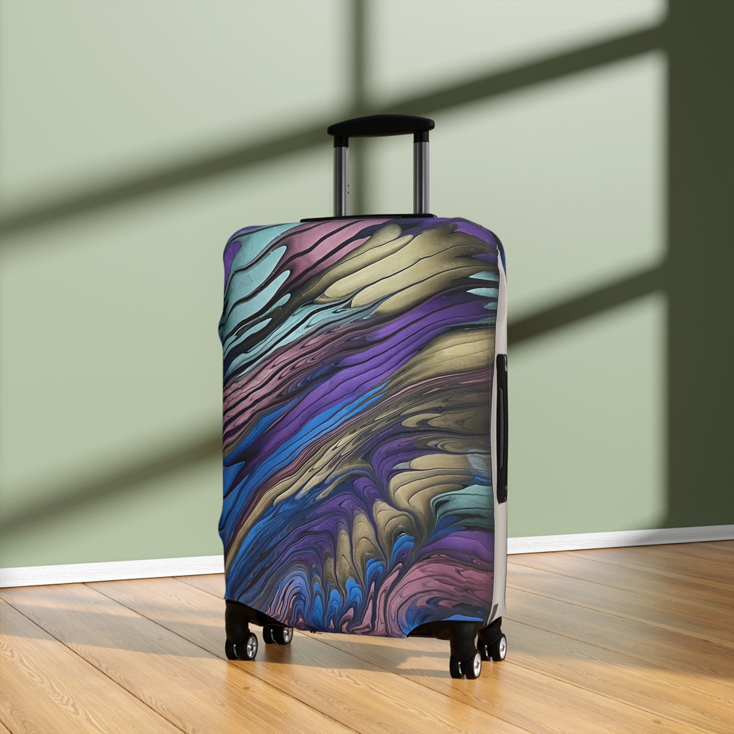 Black, Purple, Green, Red, Gold Individualized Carry On Suitcase/Luggage Cover
