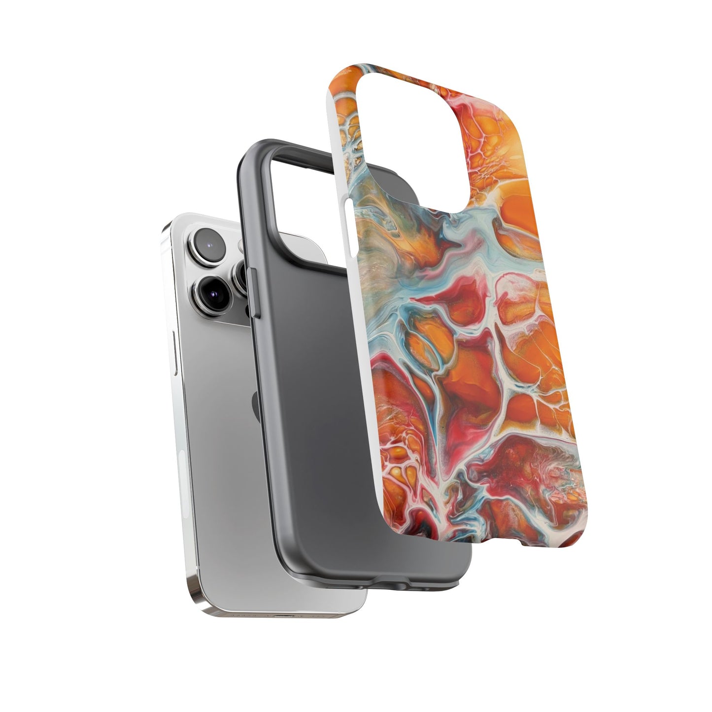Phone Case - Abstract Orange Lightning Art for Orange Creamsicle Lovers