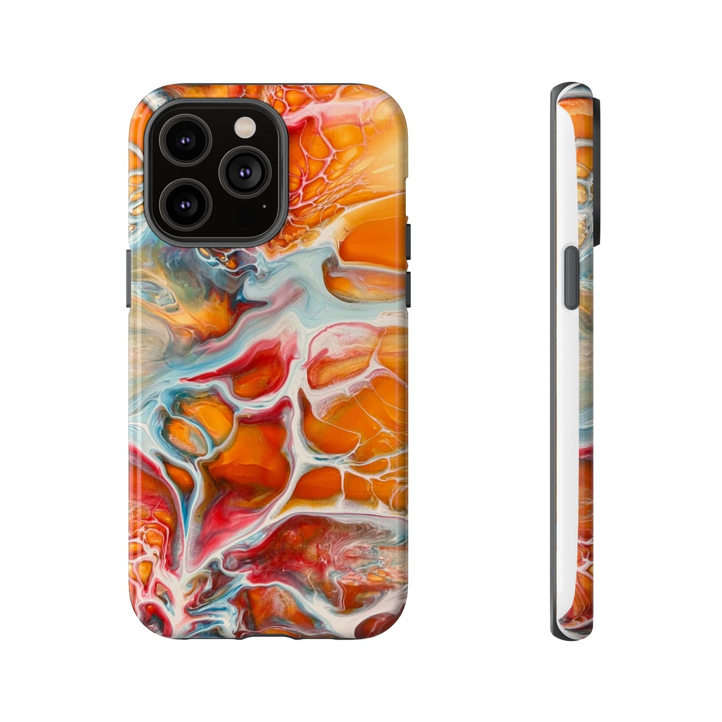 Phone Case - Abstract Orange Lightning Art for Orange Creamsicle Lovers