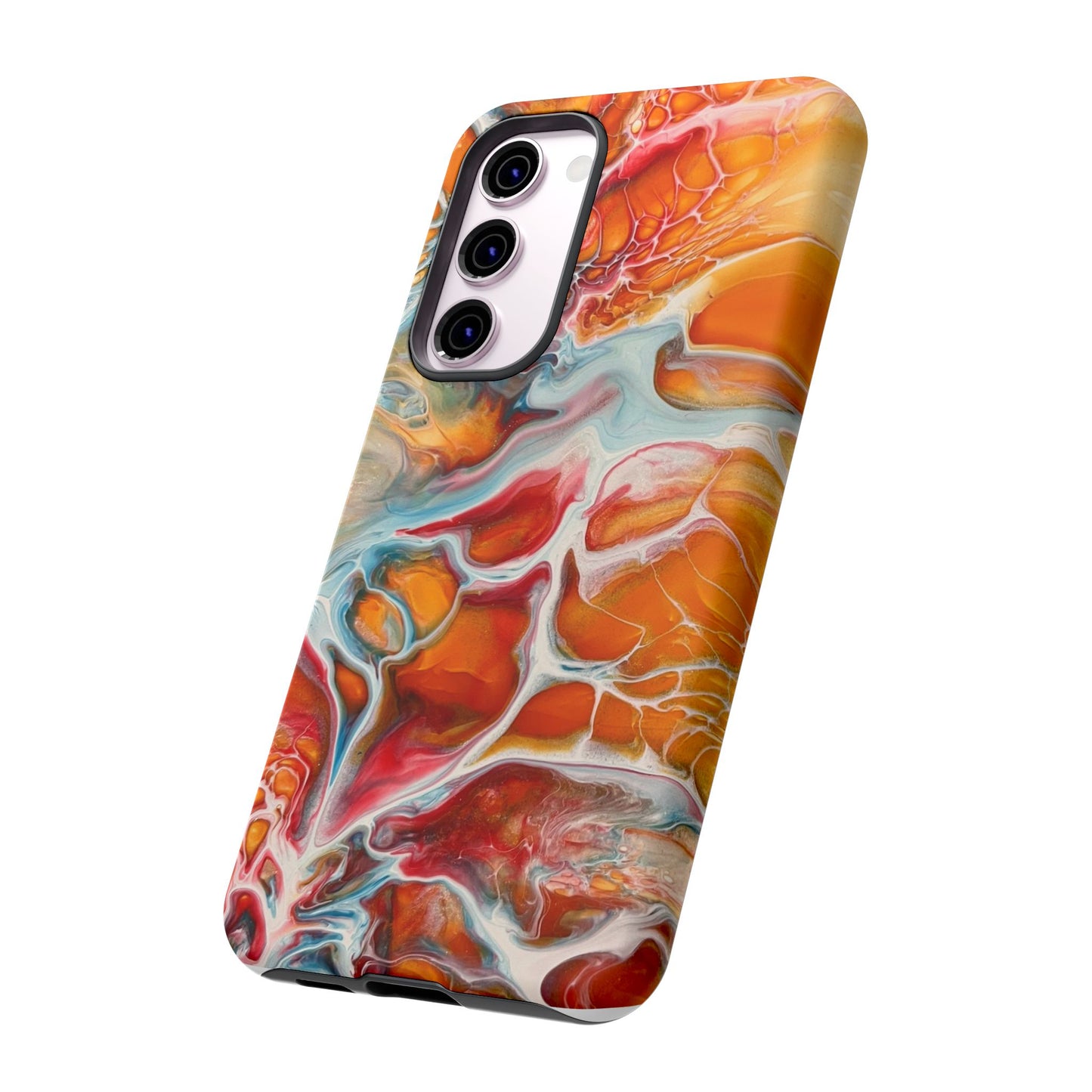 Phone Case - Abstract Orange Lightning Art for Orange Creamsicle Lovers