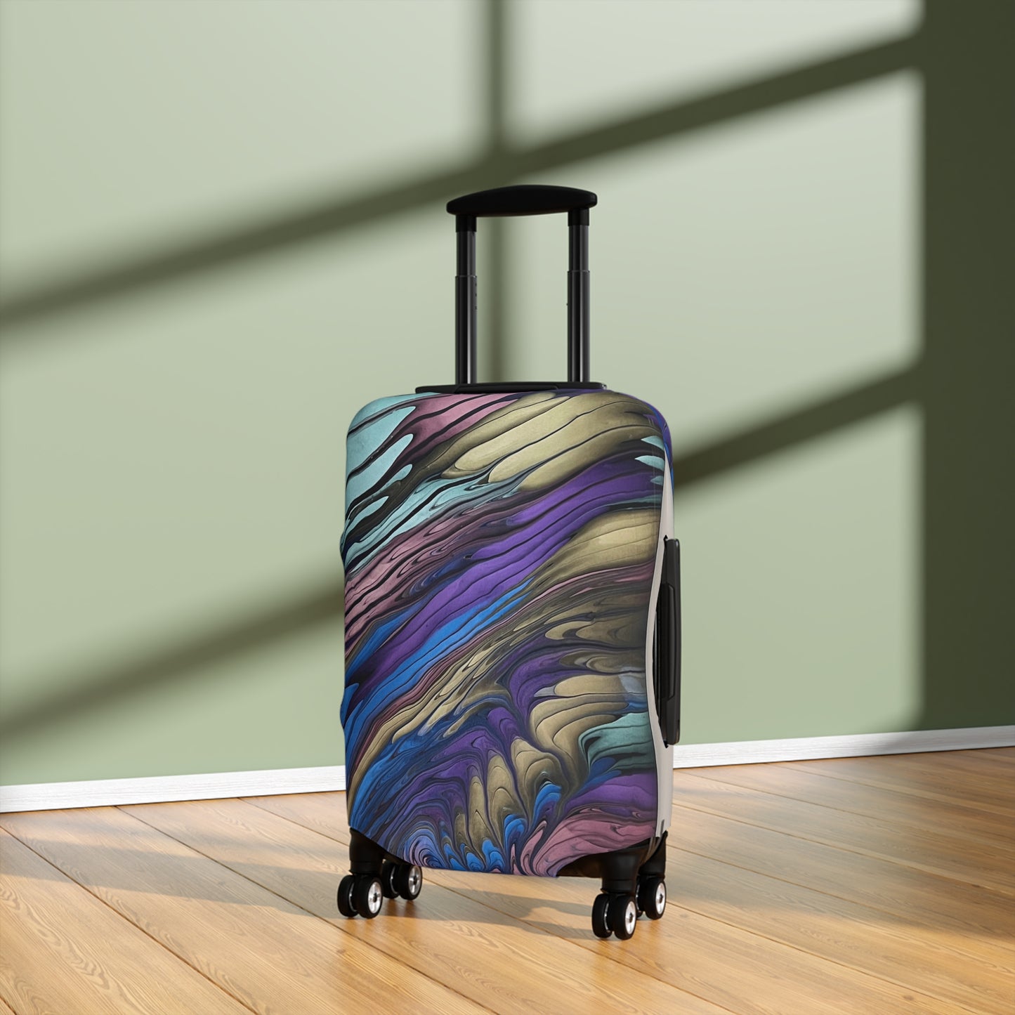 Black, Purple, Green, Red, Gold Individualized Carry On Suitcase/Luggage Cover