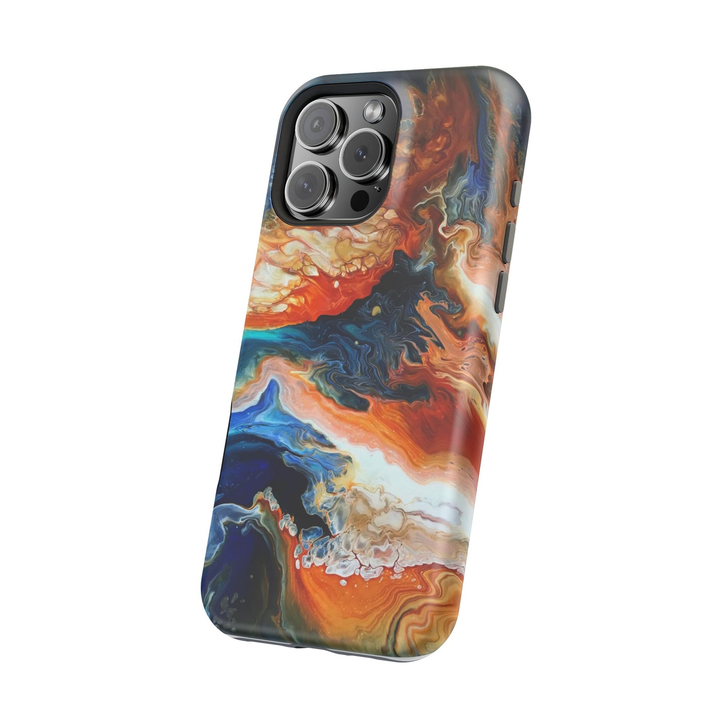 Phone Case - Southwest Vibes Abstract Art Orange and Blue Clouds iPhone 16 15 14 13