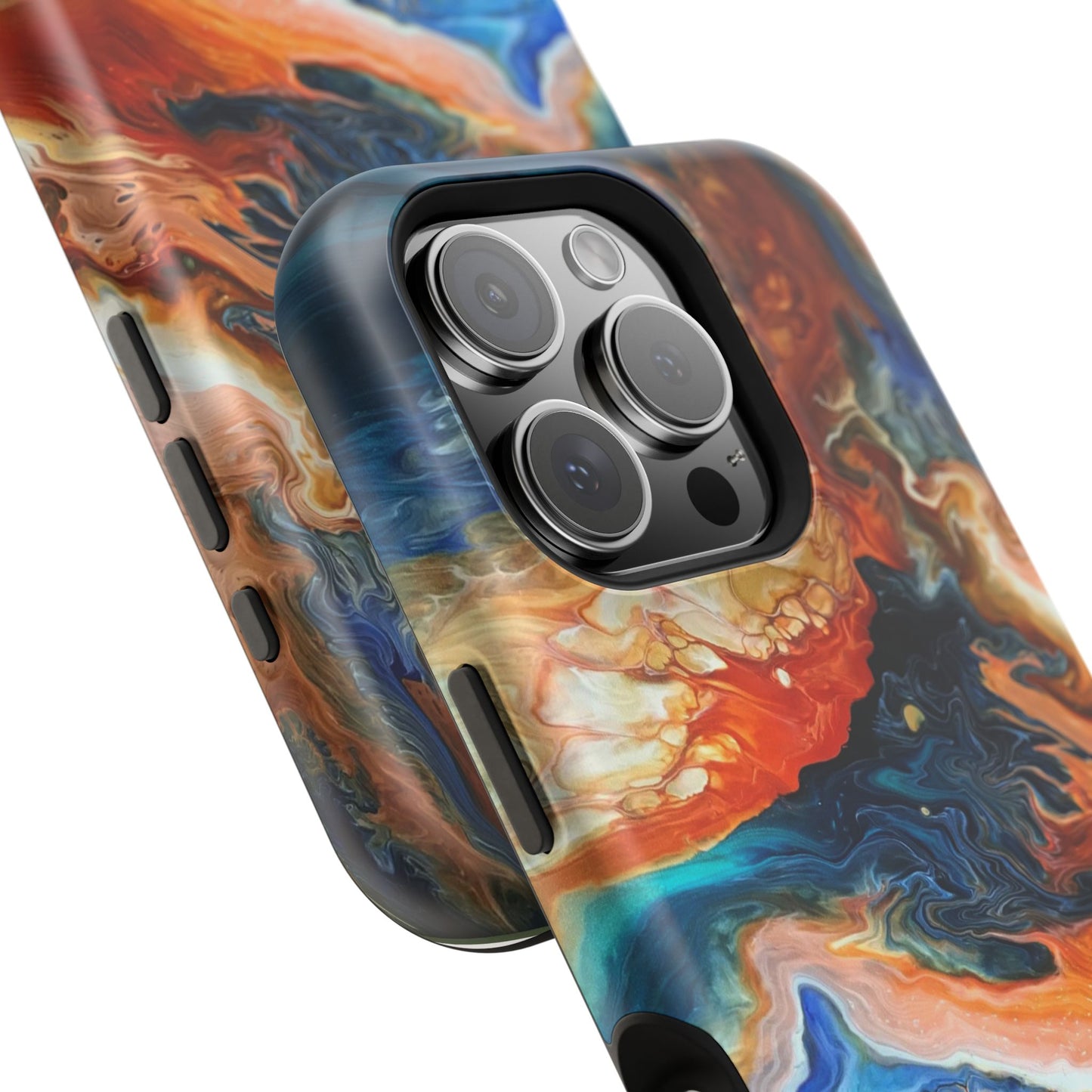 Phone Case - Southwest Vibes Abstract Art Orange and Blue Clouds iPhone 16 15 14 13