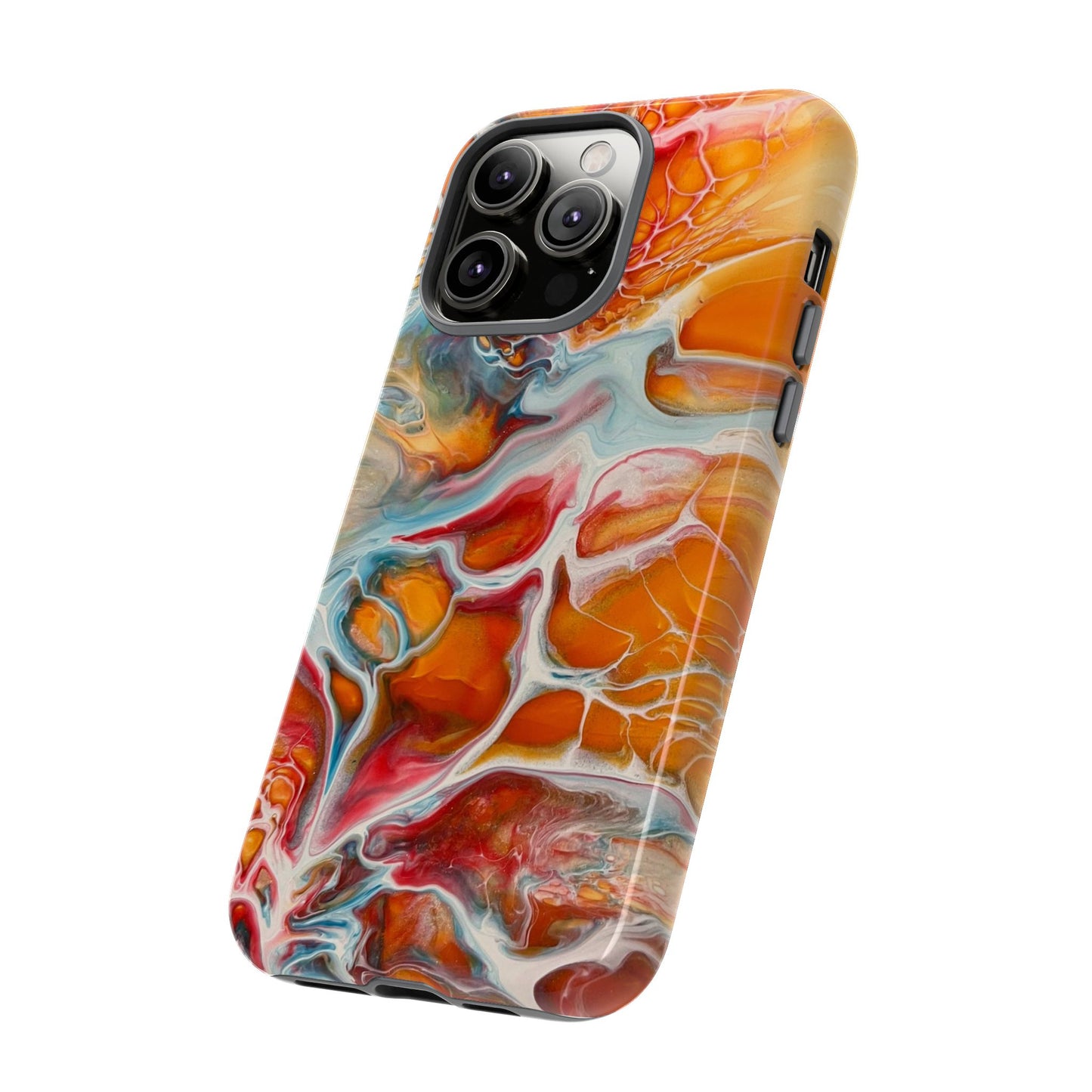 Phone Case - Abstract Orange Lightning Art for Orange Creamsicle Lovers