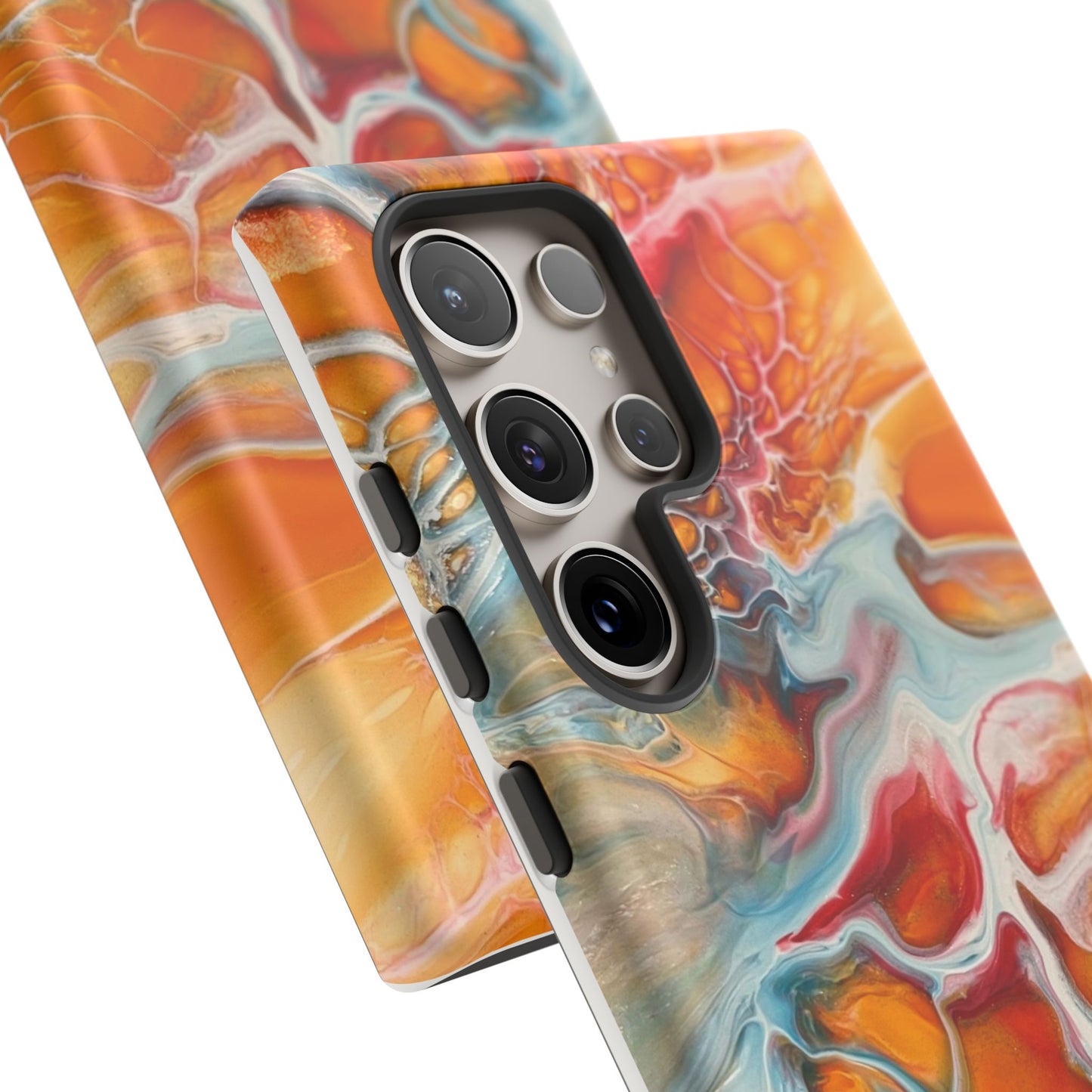 Phone Case - Abstract Orange Lightning Art for Orange Creamsicle Lovers