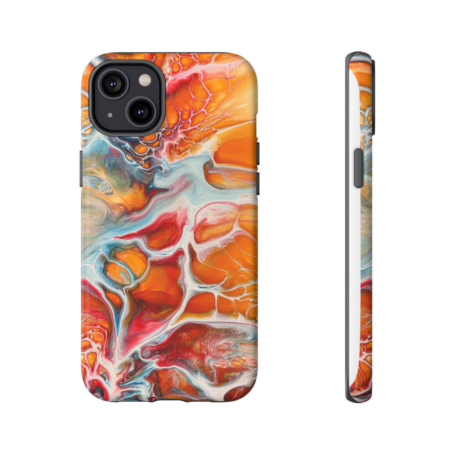 Phone Case - Abstract Orange Lightning Art for Orange Creamsicle Lovers