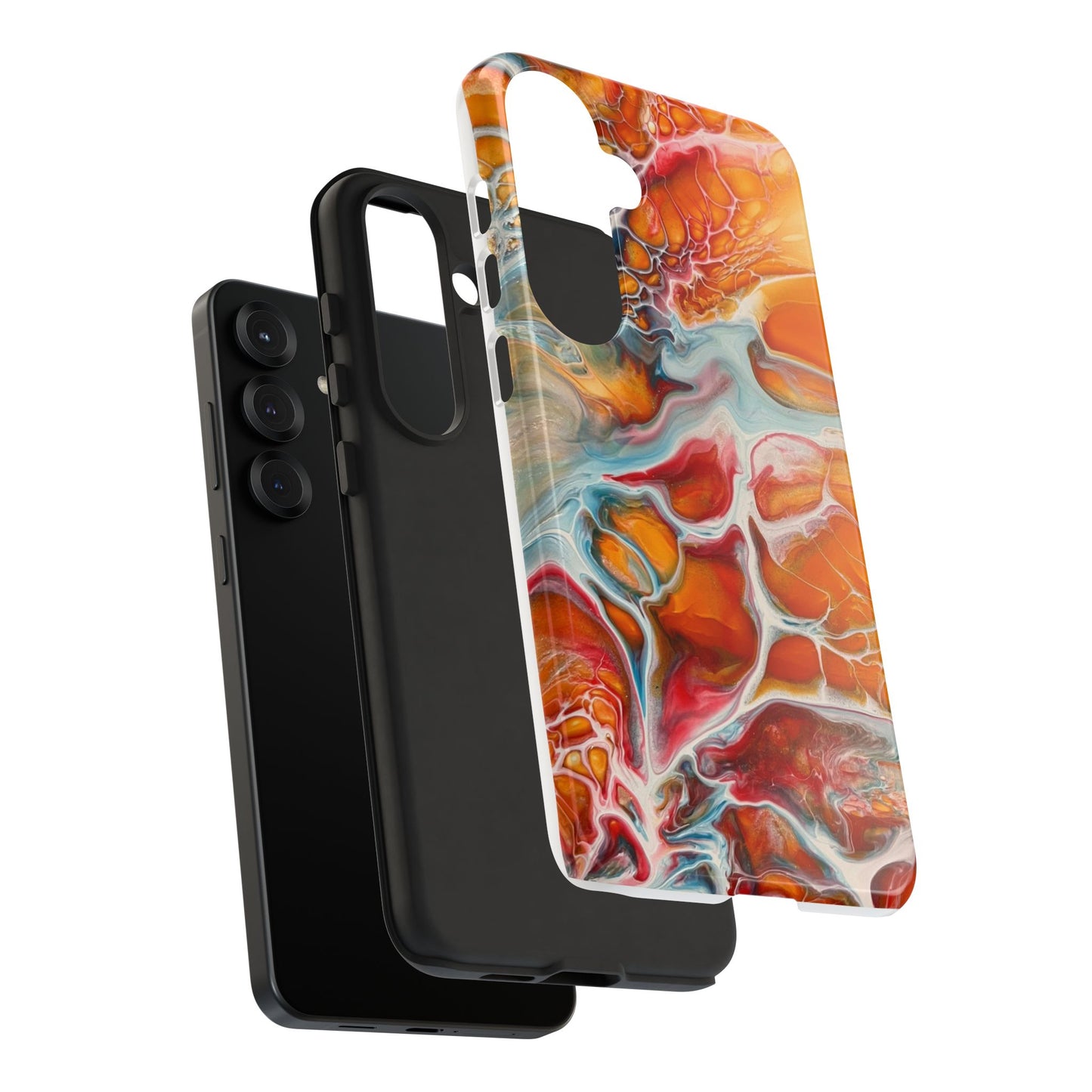 Phone Case - Abstract Orange Lightning Art for Orange Creamsicle Lovers