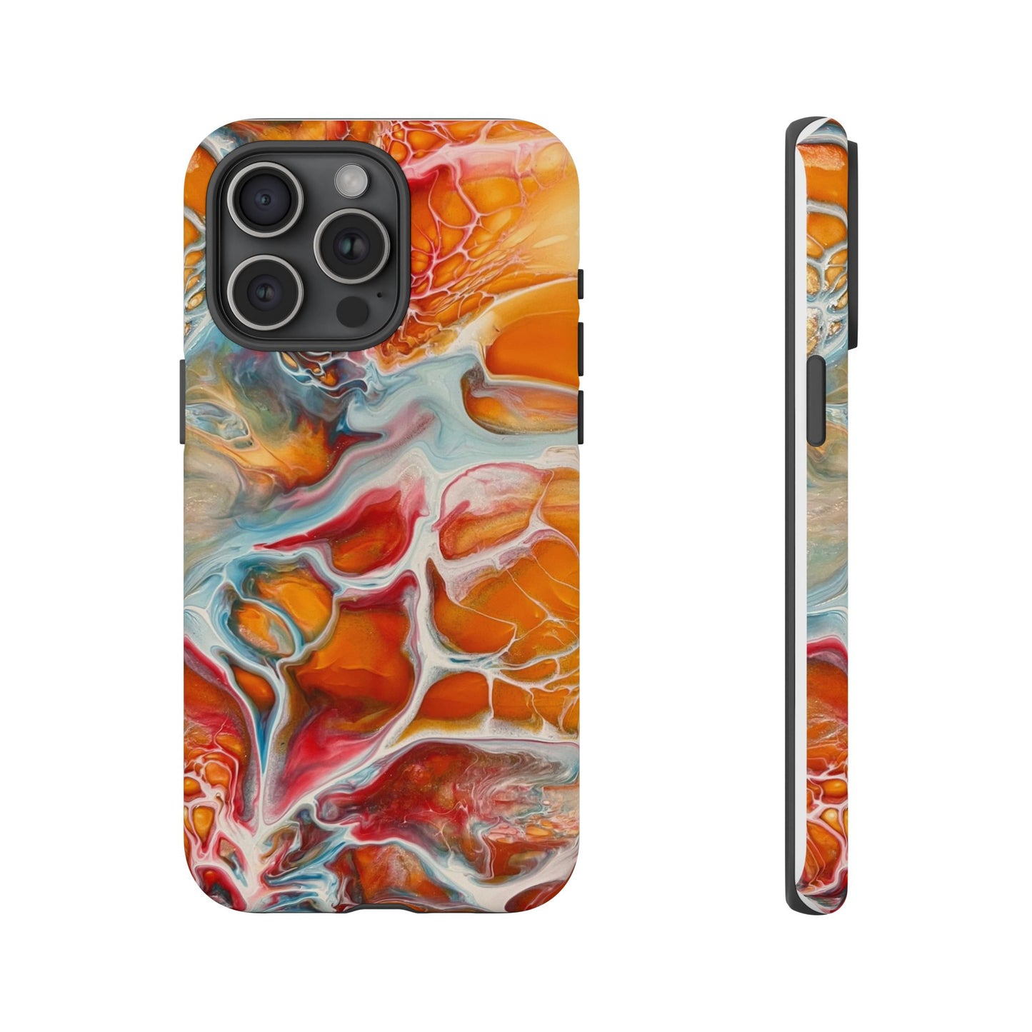 Phone Case - Abstract Orange Lightning Art for Orange Creamsicle Lovers
