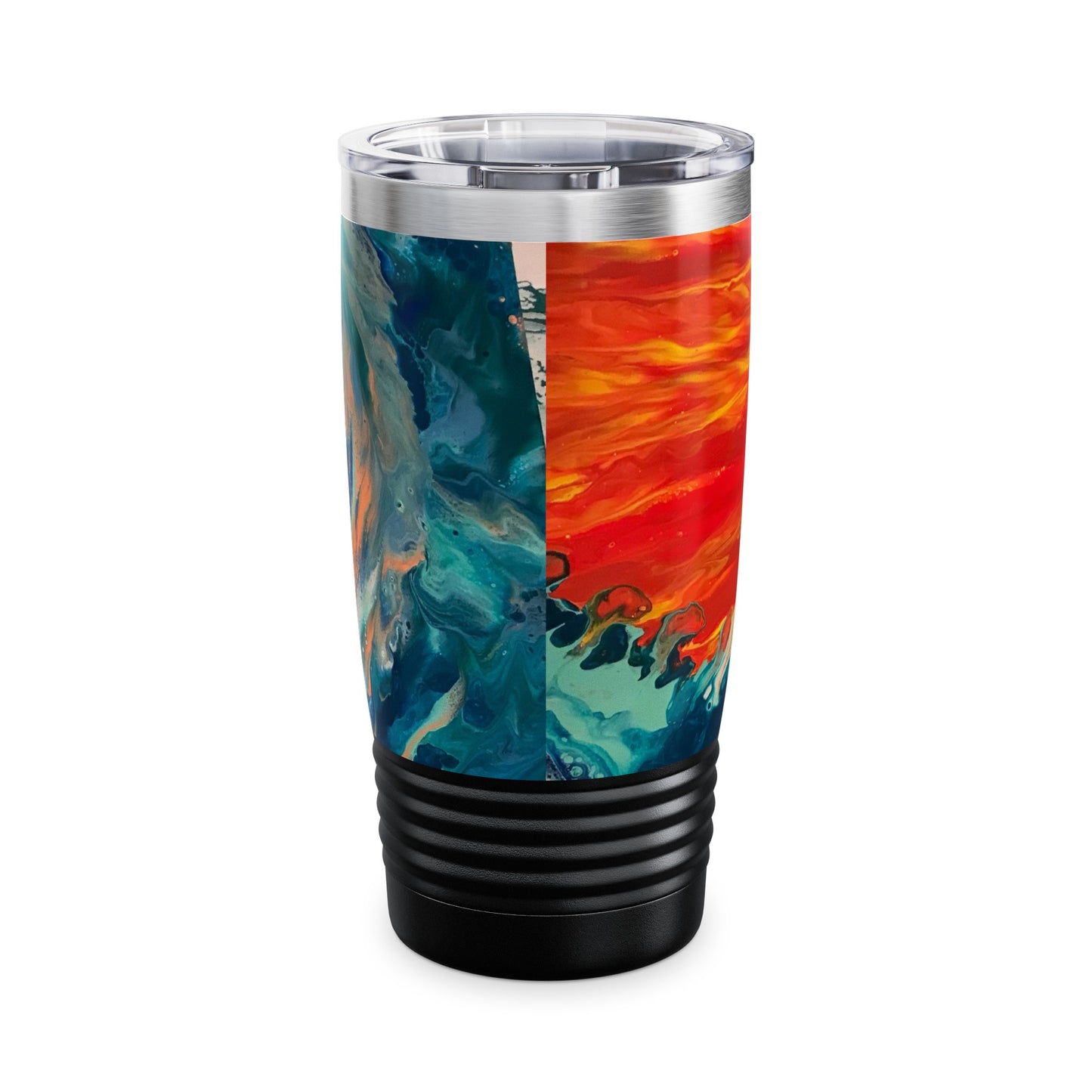 Ocean Wave with Orange Sky Ringneck Tumbler, 20oz