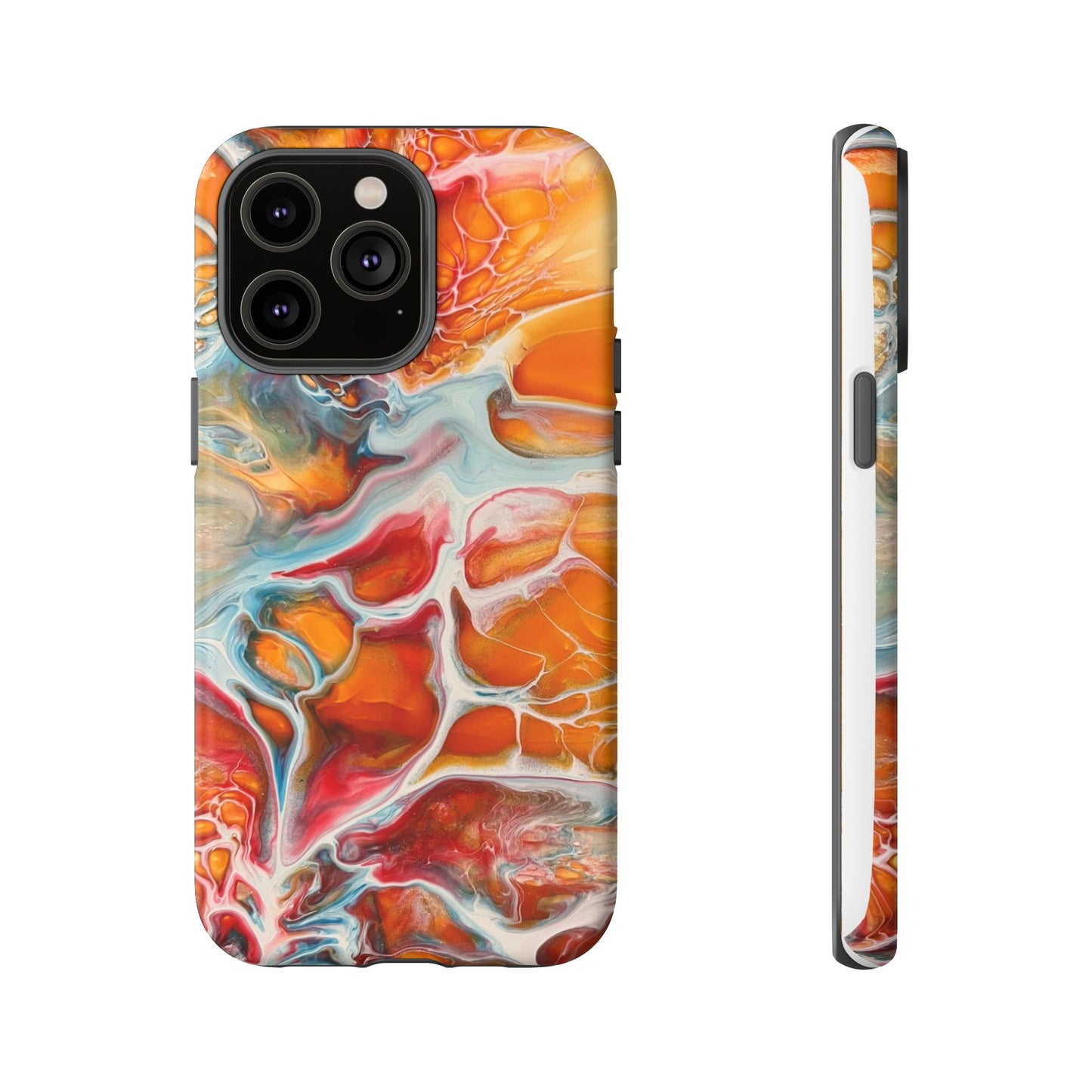 Phone Case - Abstract Orange Lightning Art for Orange Creamsicle Lovers
