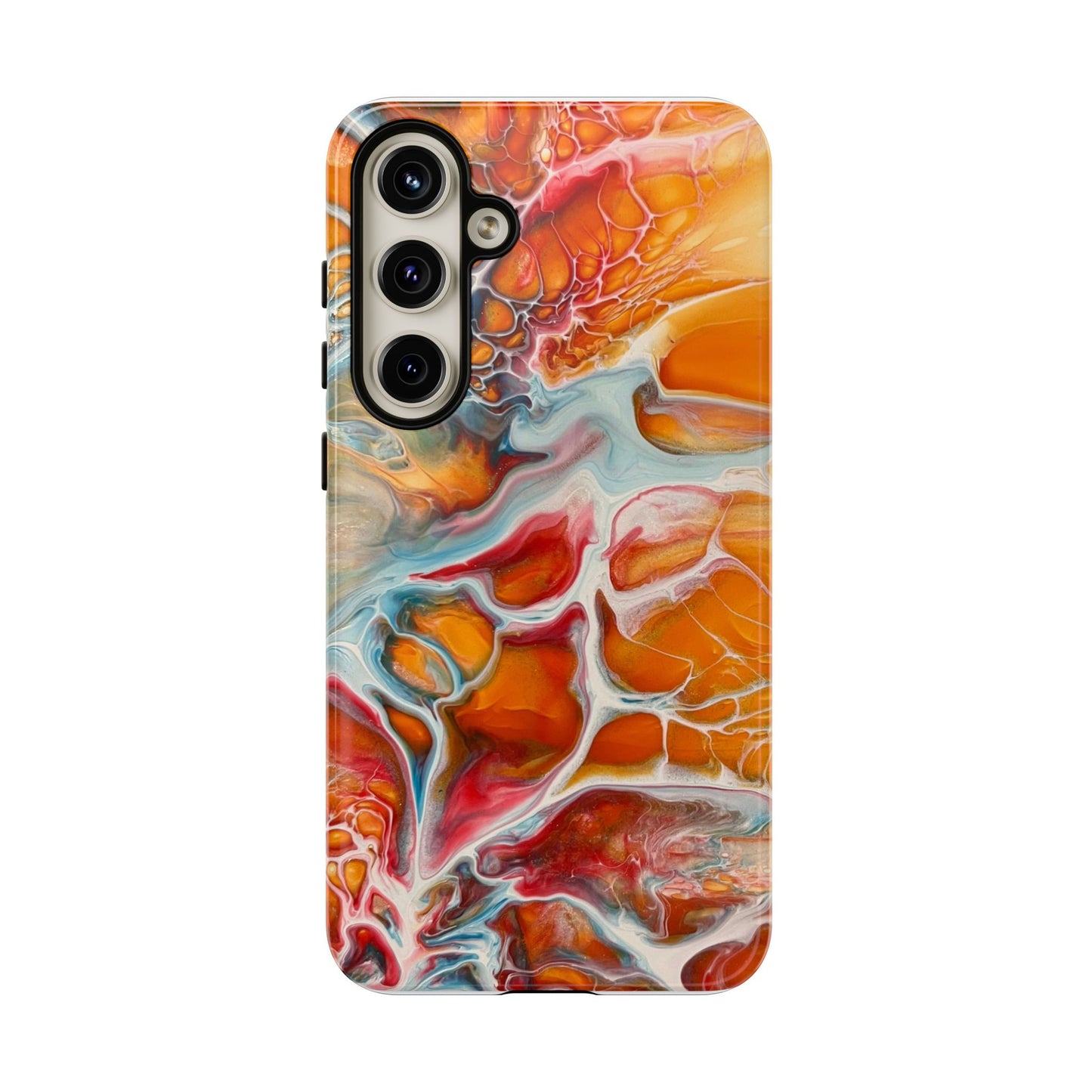 Phone Case - Abstract Orange Lightning Art for Orange Creamsicle Lovers