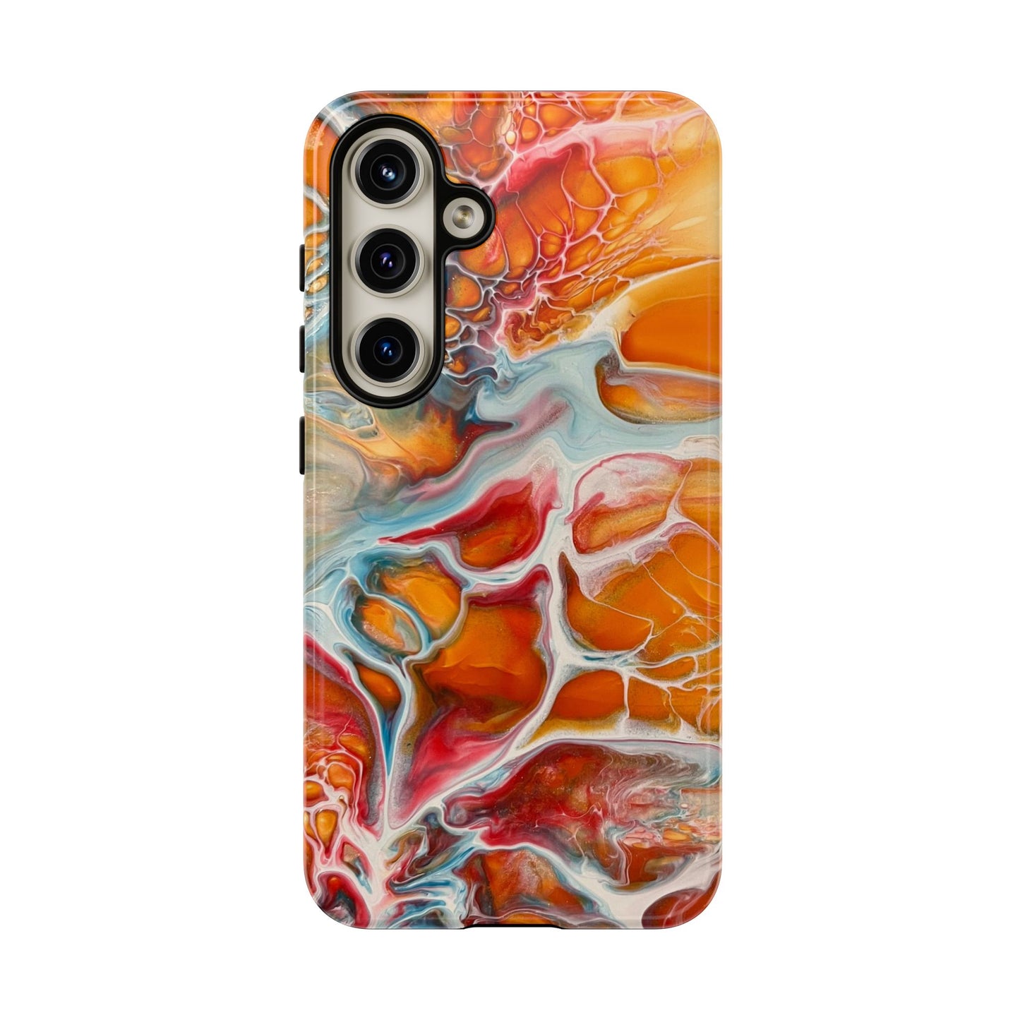 Phone Case - Abstract Orange Lightning Art for Orange Creamsicle Lovers