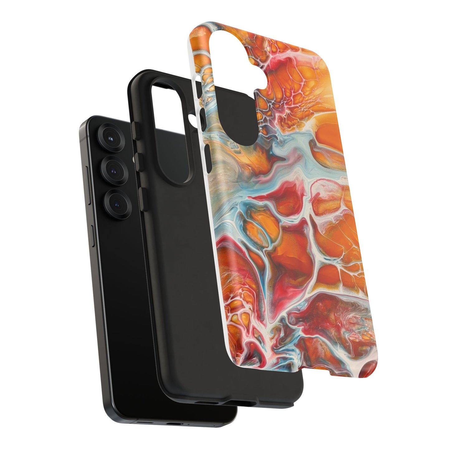 Phone Case - Abstract Orange Lightning Art for Orange Creamsicle Lovers