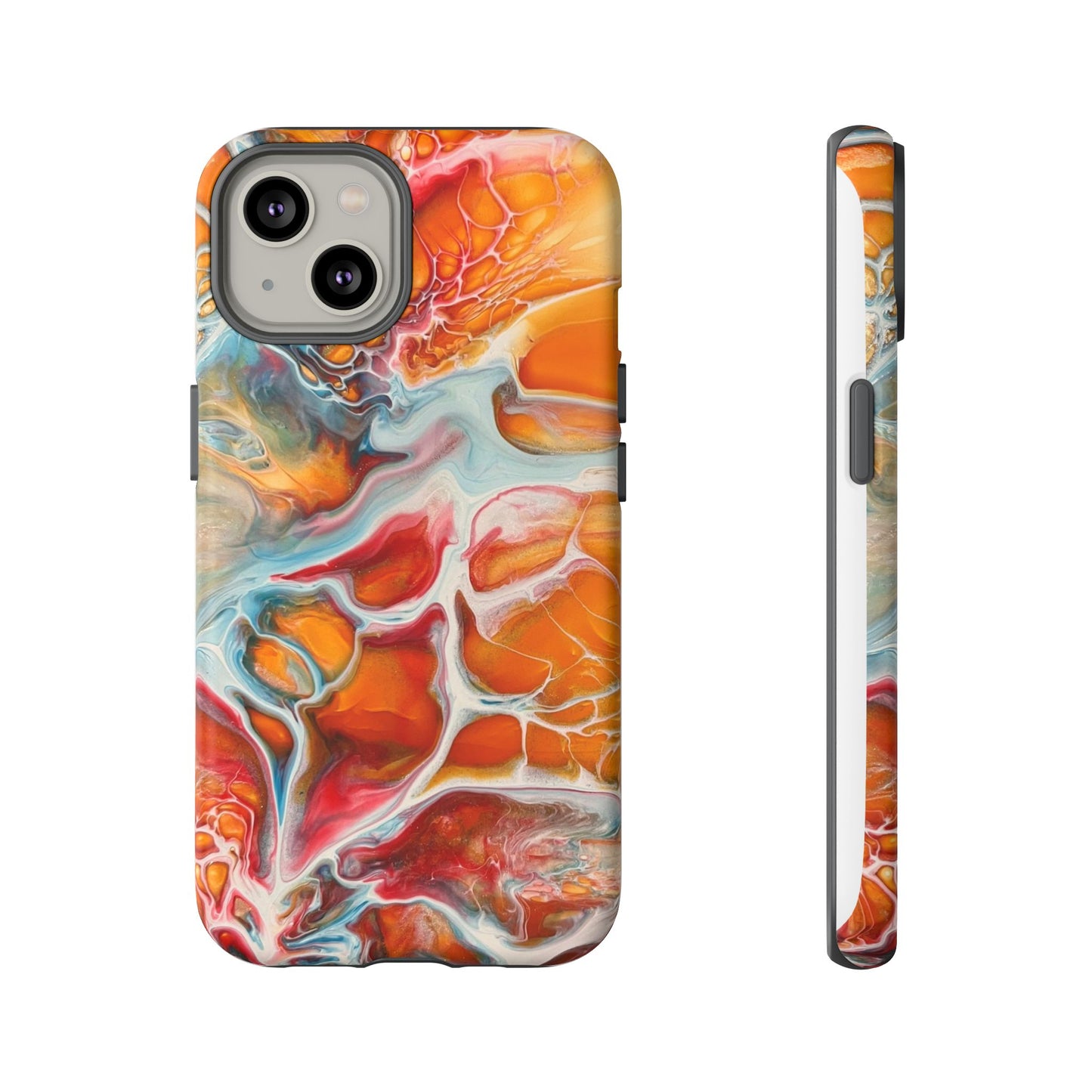 Phone Case - Abstract Orange Lightning Art for Orange Creamsicle Lovers